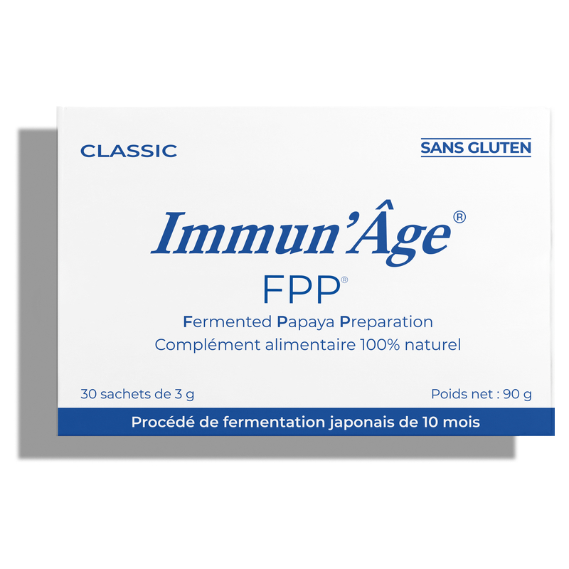 Immun'Âge® suplemento alimentar, preparação de papaia fermentada