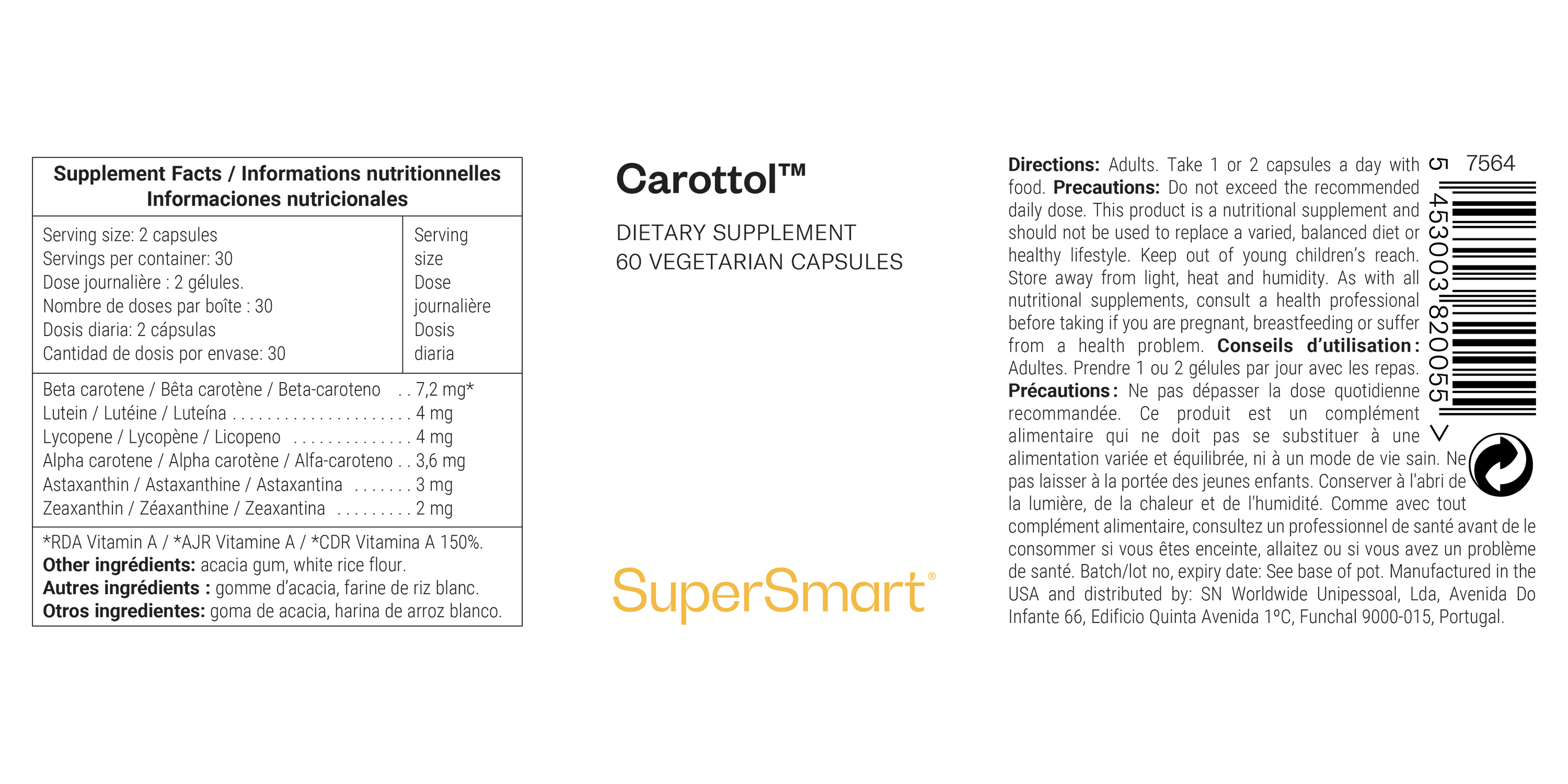 Carottol™ dietary supplement with a carotenoid complex