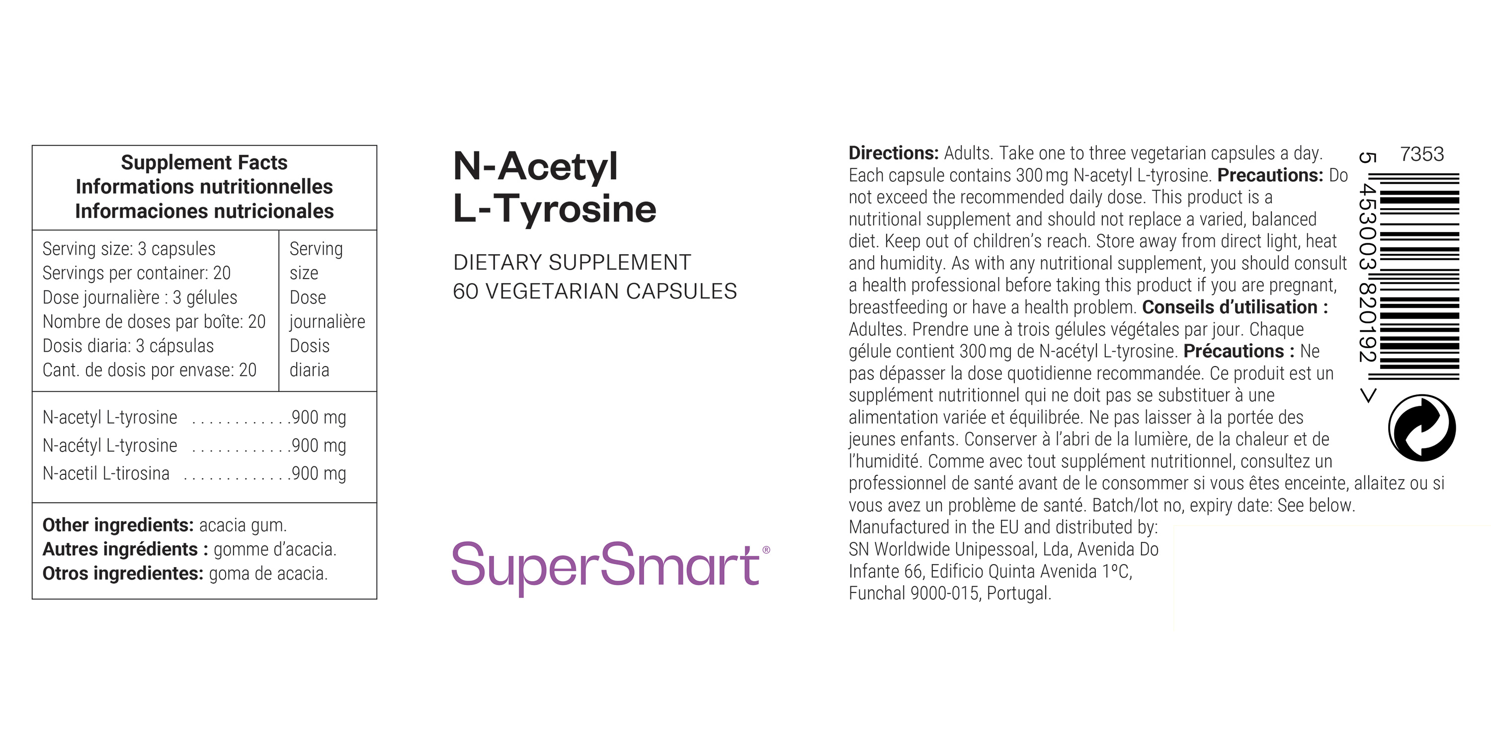 N-Acetyl L-Tyrosine Supplement