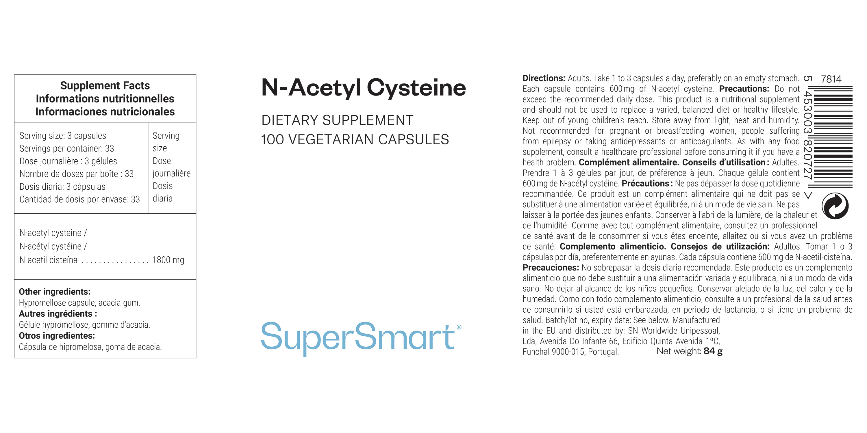 N-Acetyl Cysteine Supplement