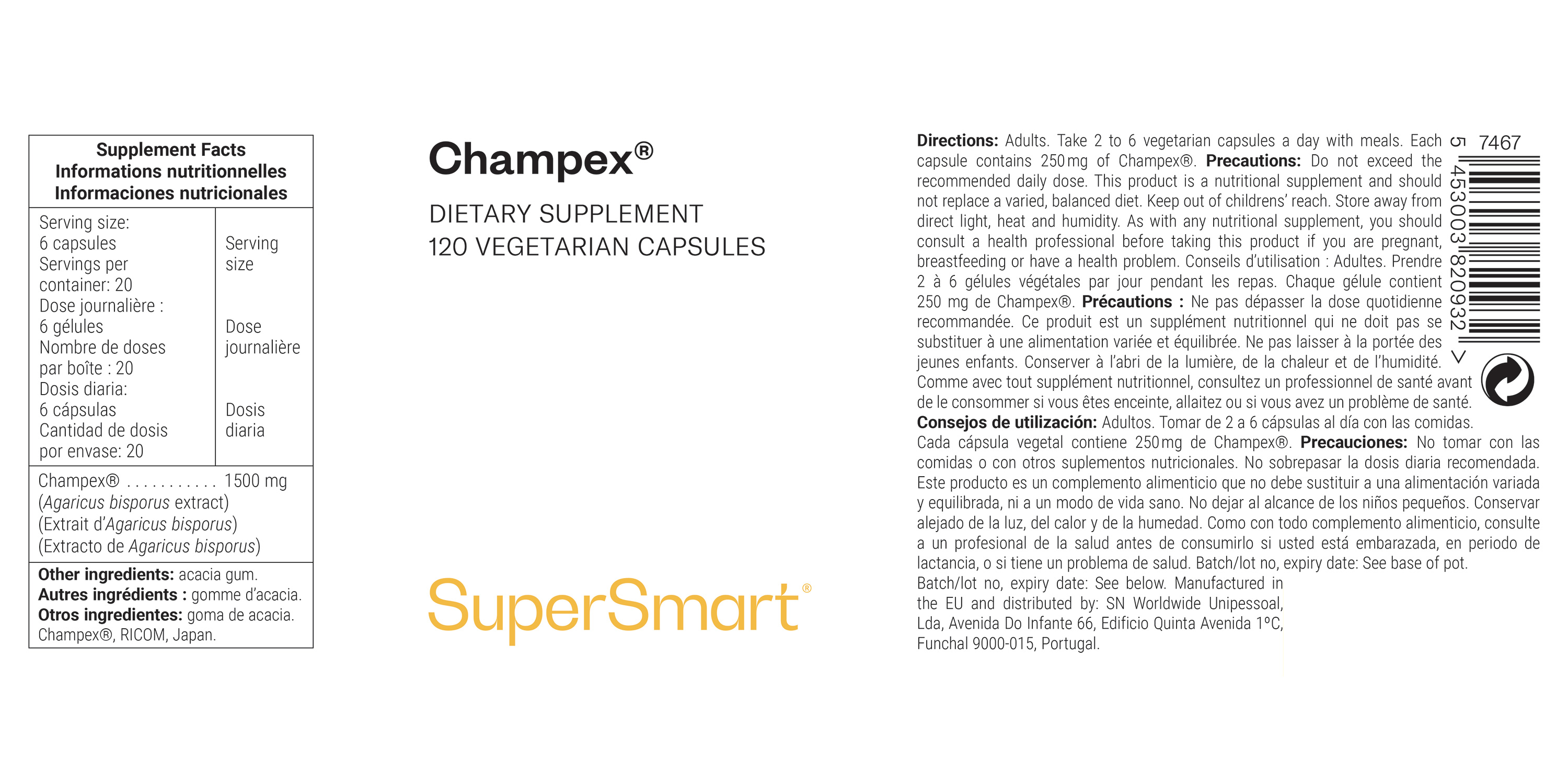 Champex®, integratore alimentare per ridurre l'odore corporeo