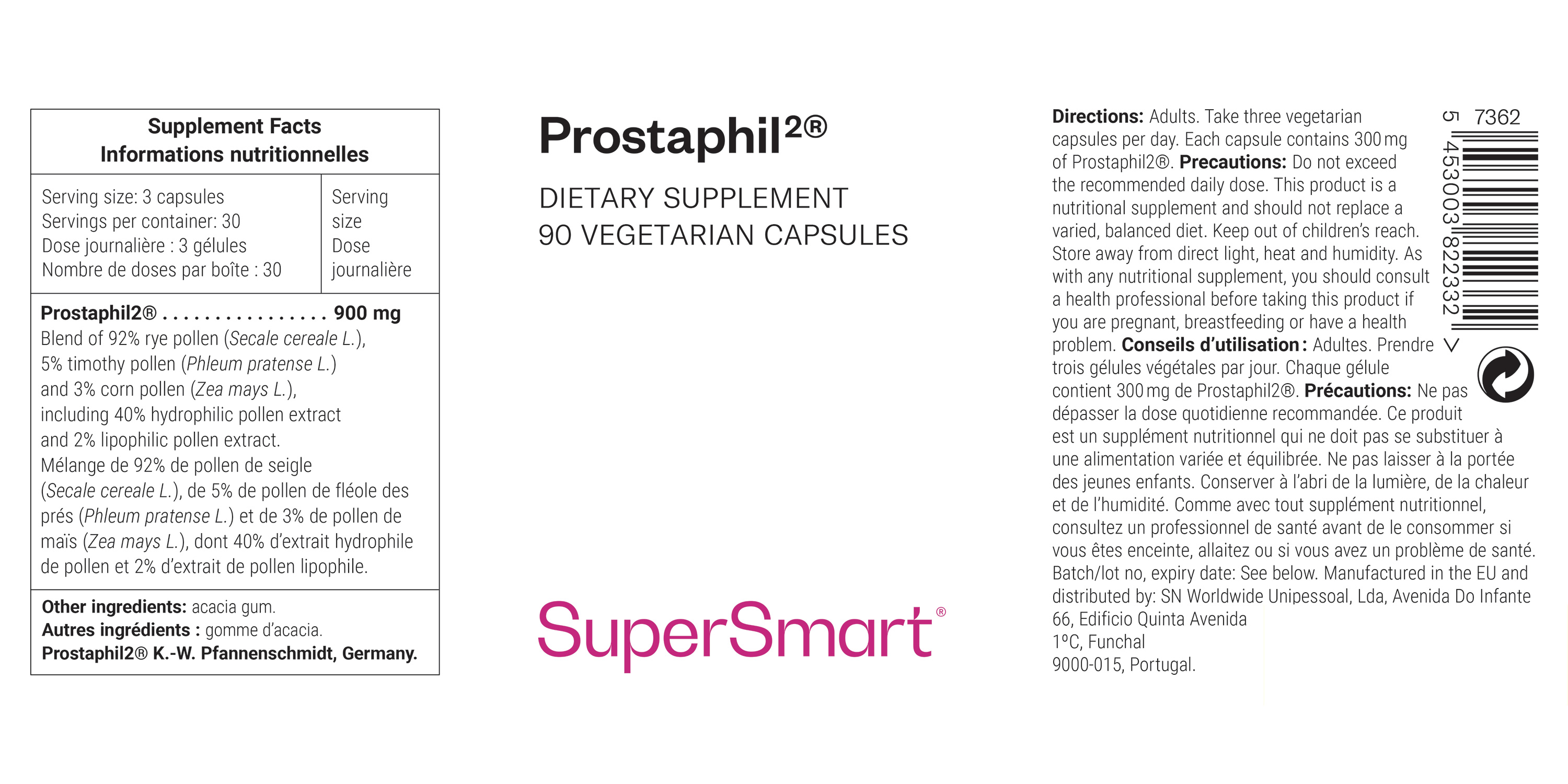 Prostaphil 2 ® dietary supplement, contributes for prostate health