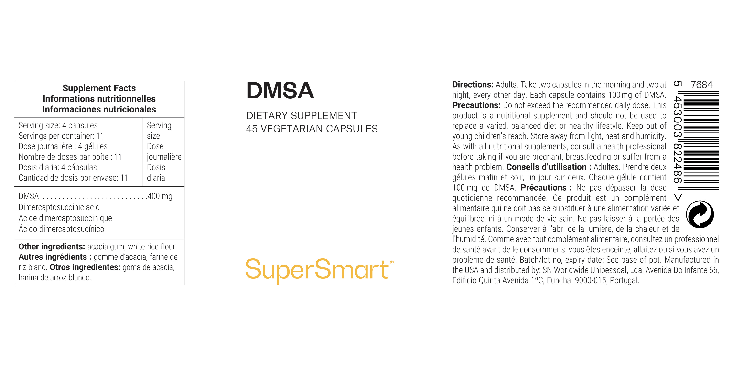 DMSA dietary supplement, dimercaptosuccinic acid for detox