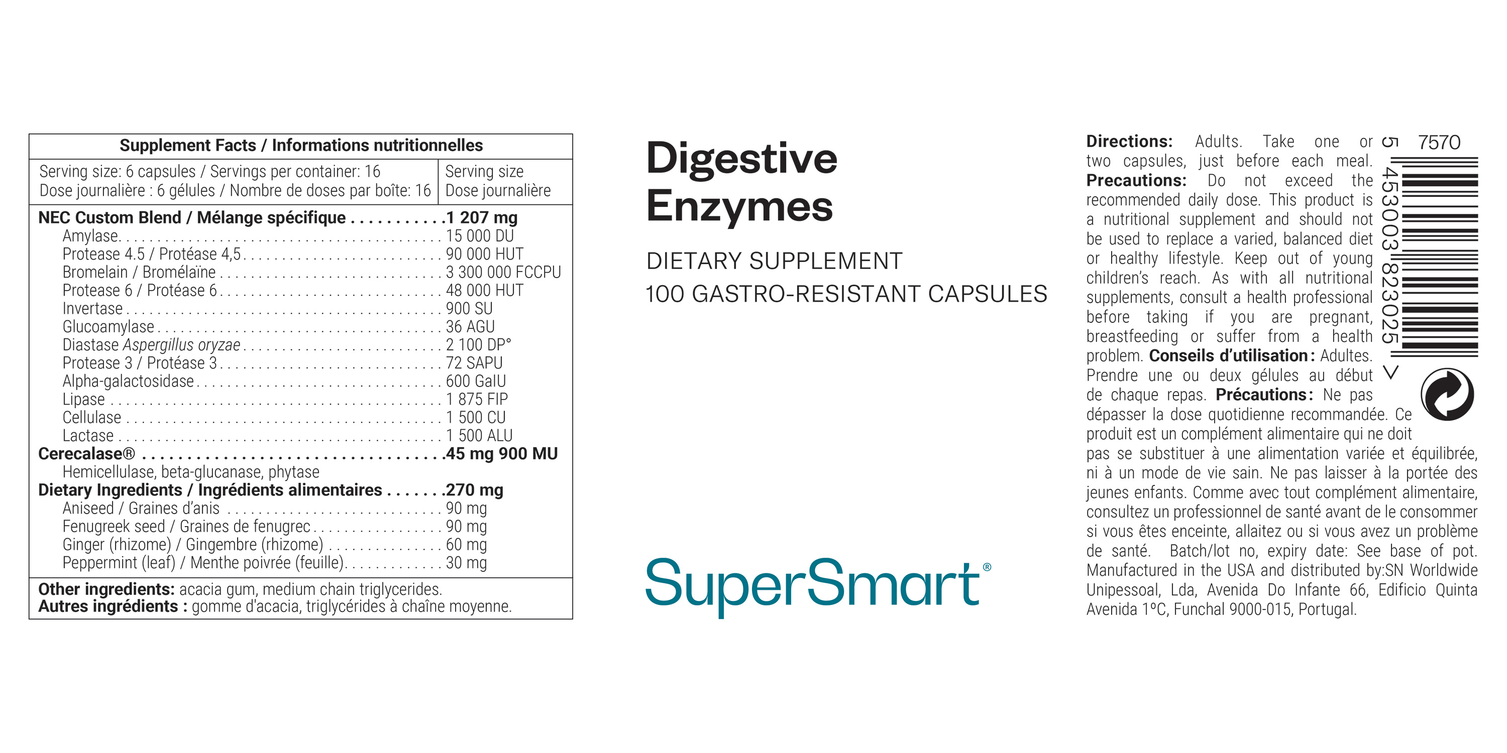 Digestive Enzymes dietary supplement, digestive support