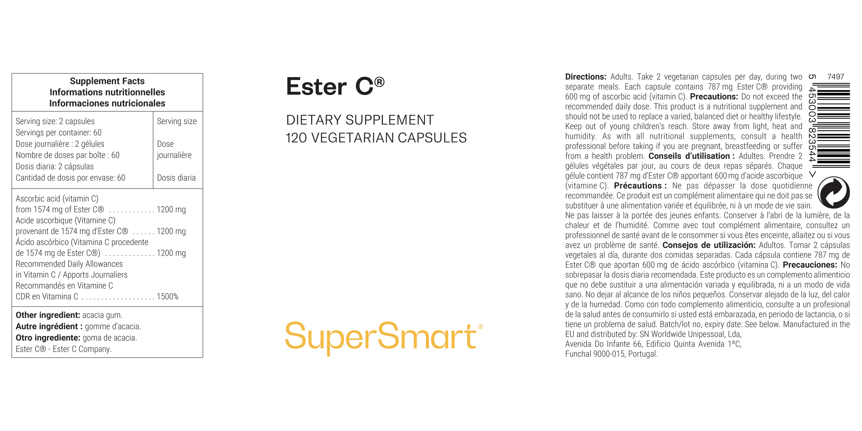 Ester C® dietary supplement, non acidic form