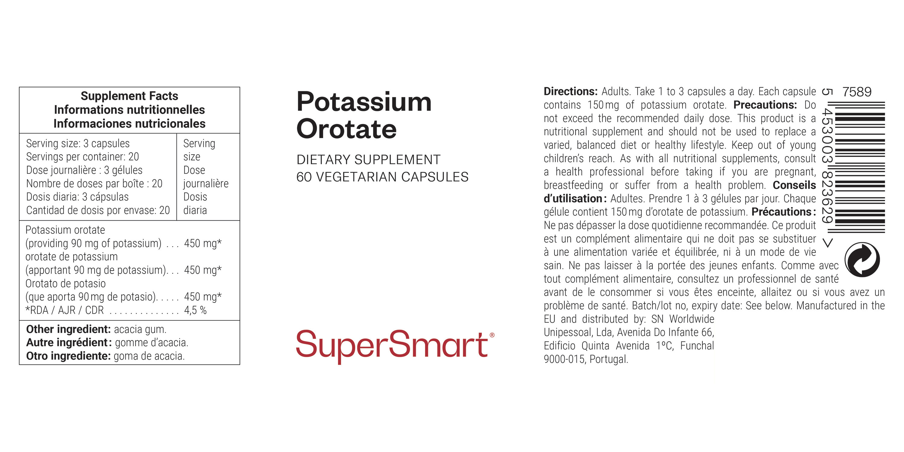 Complemento de Orotato de Potasio