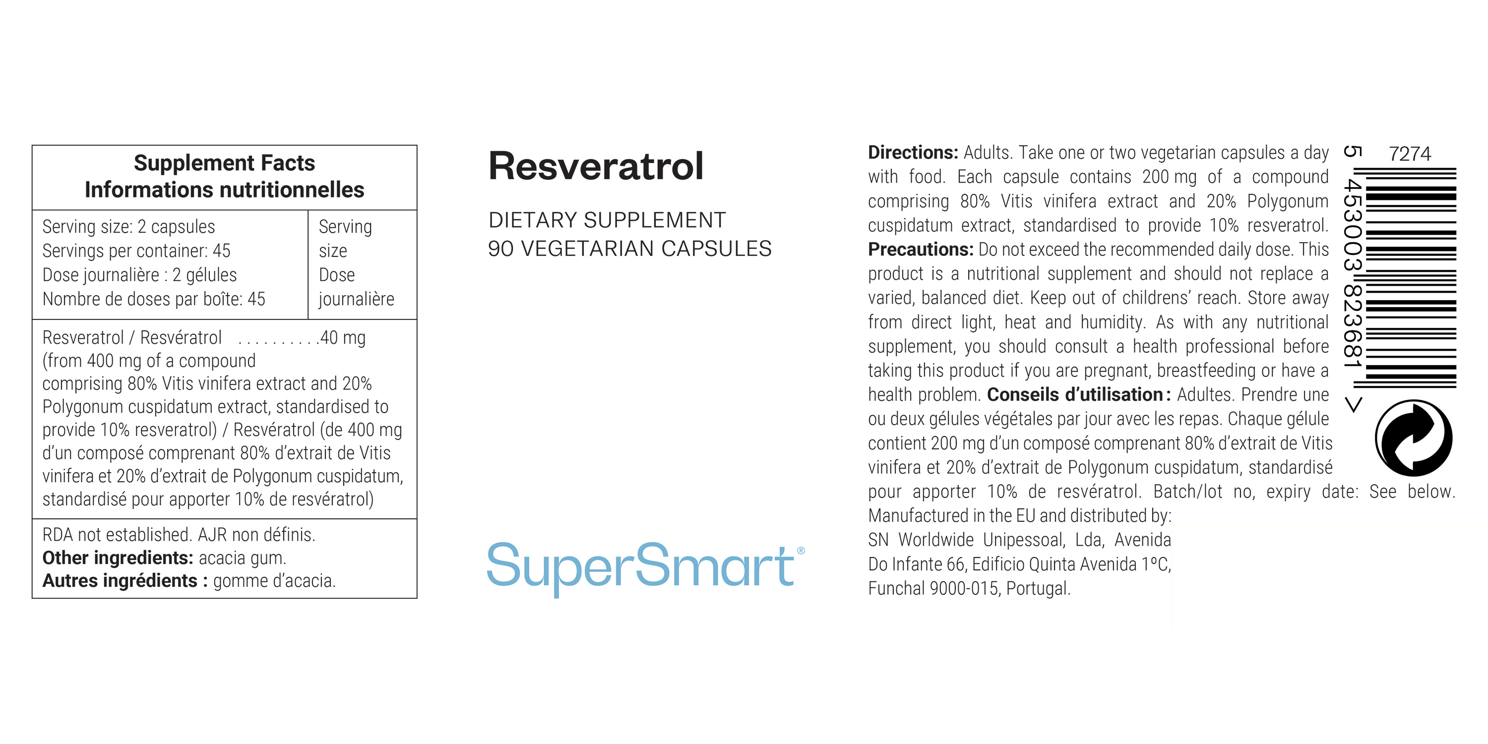 Complemento de Resveratrol