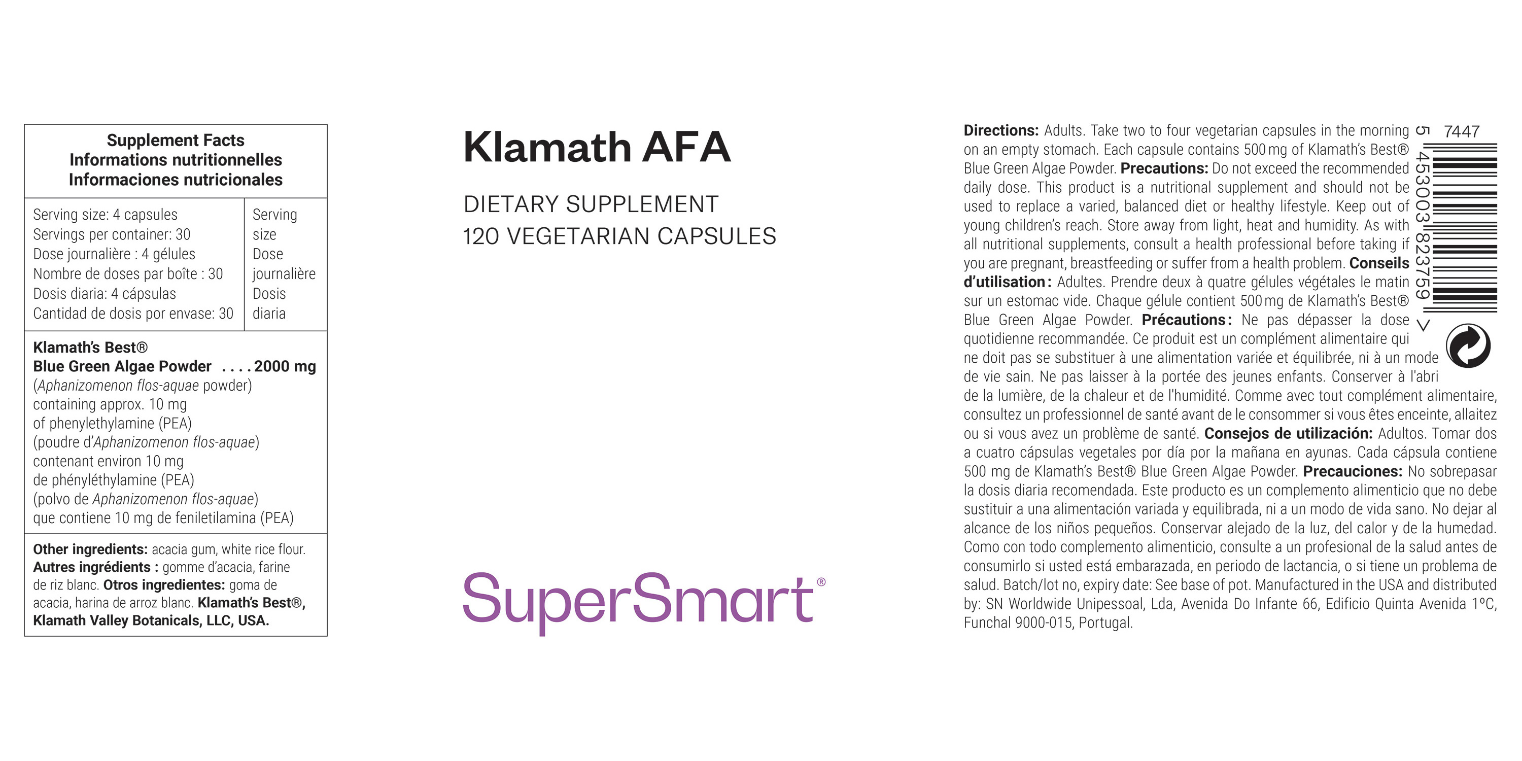 Klamath AFA supplement