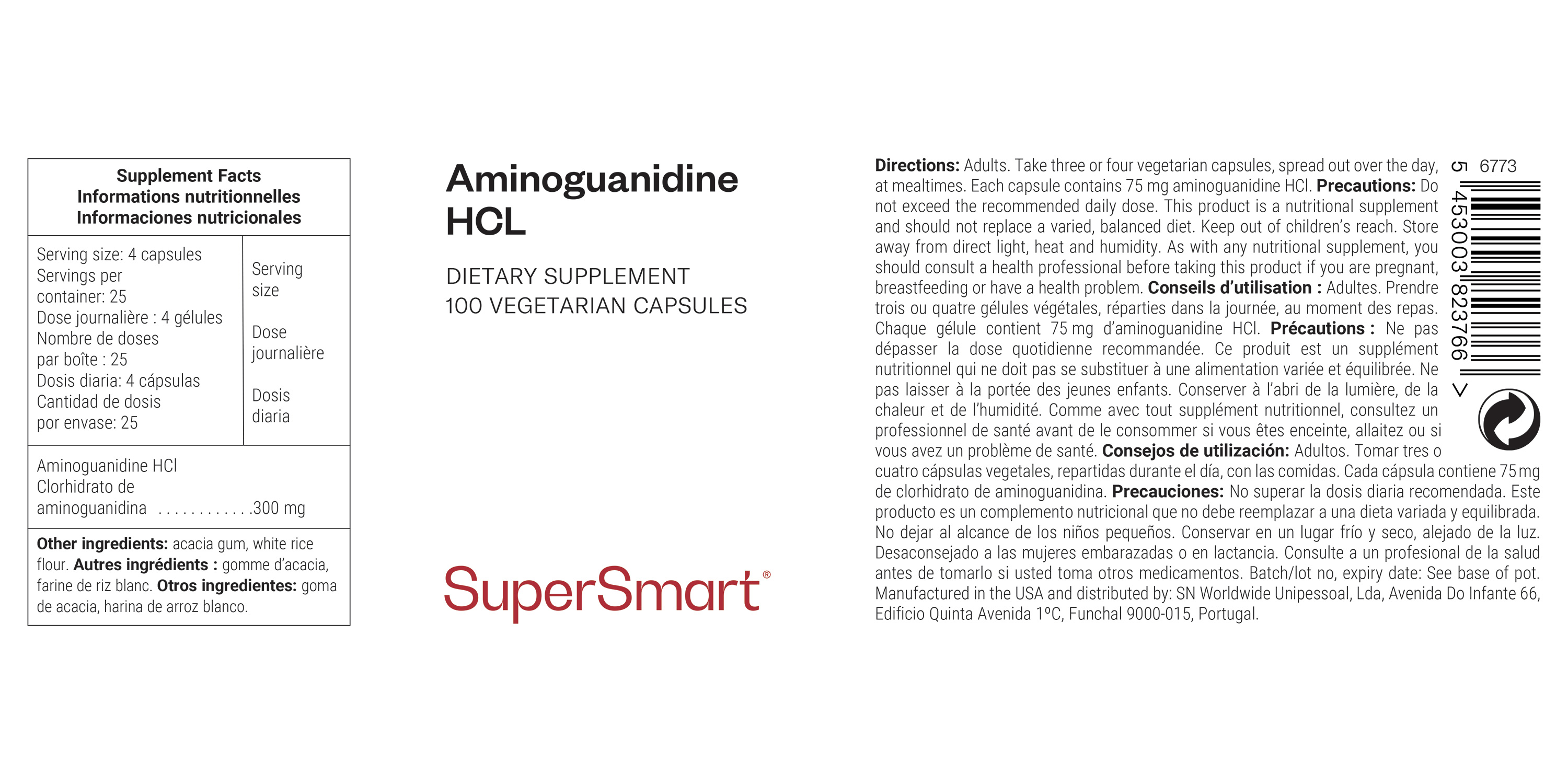 Complemento dietético con Hidrocloruro de aminoguanidina  