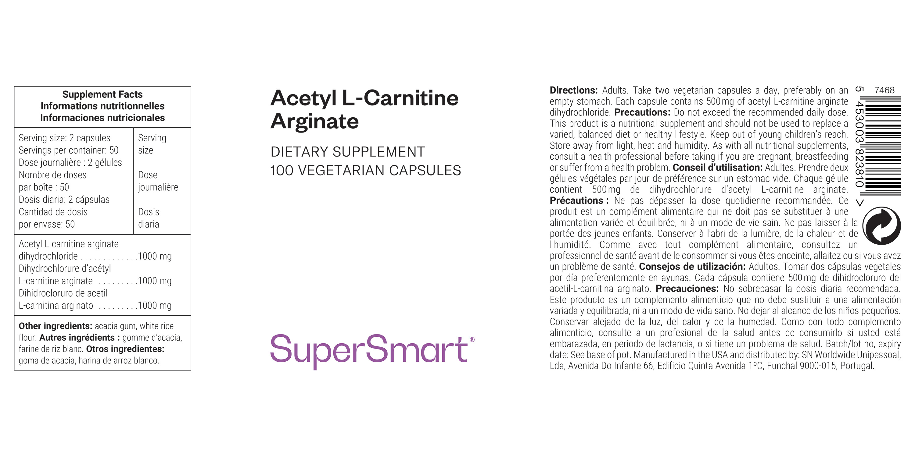 Acetyl L-Carnitine Arginate Supplement
