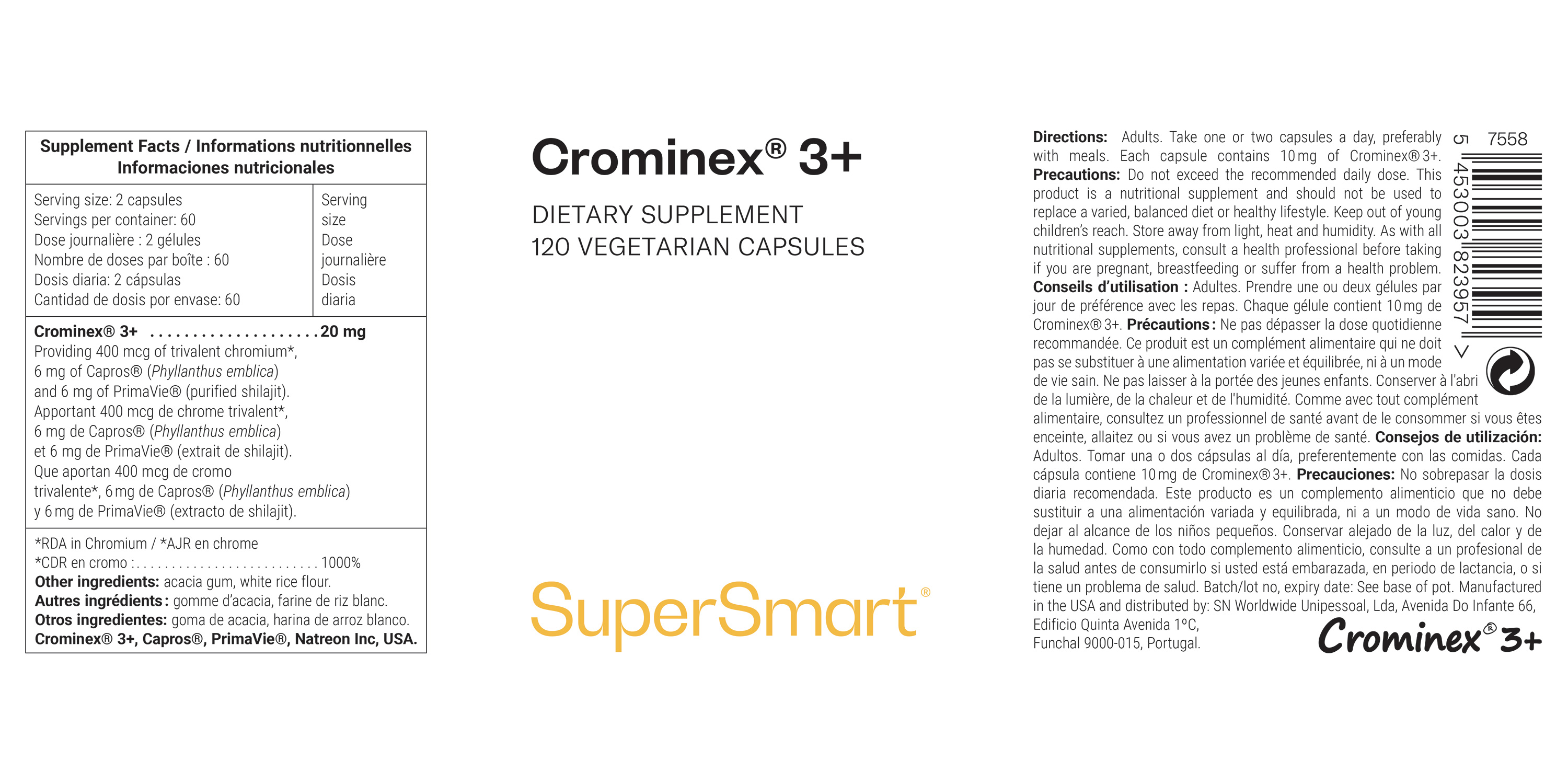 Afbeelding van een pot van het voedingssupplement met chroom 