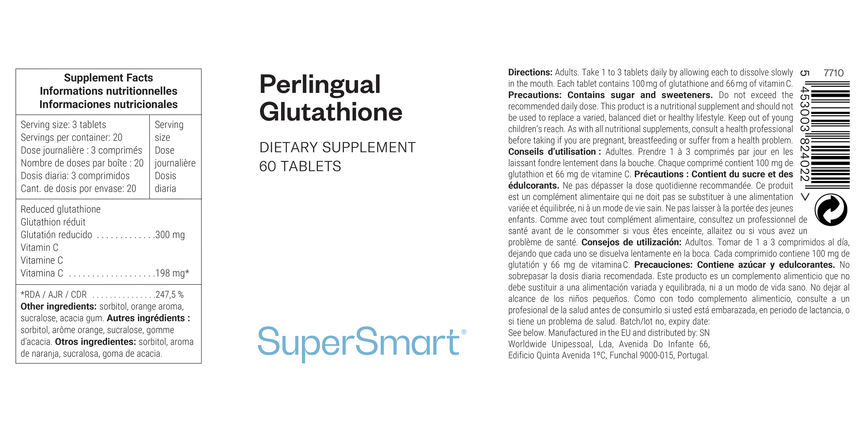 Perlingual glutathione