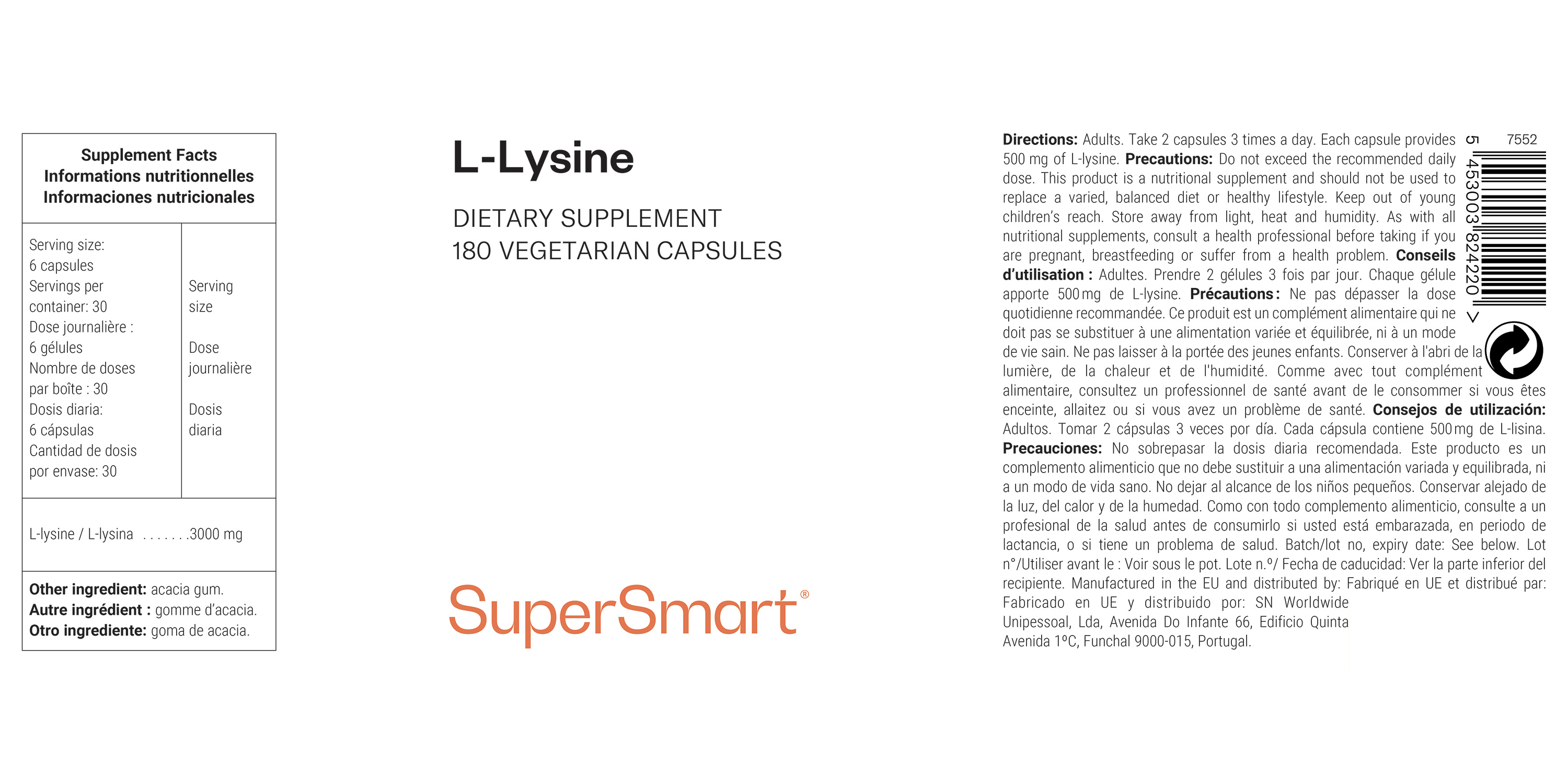Complément alimentaire de Lysine 