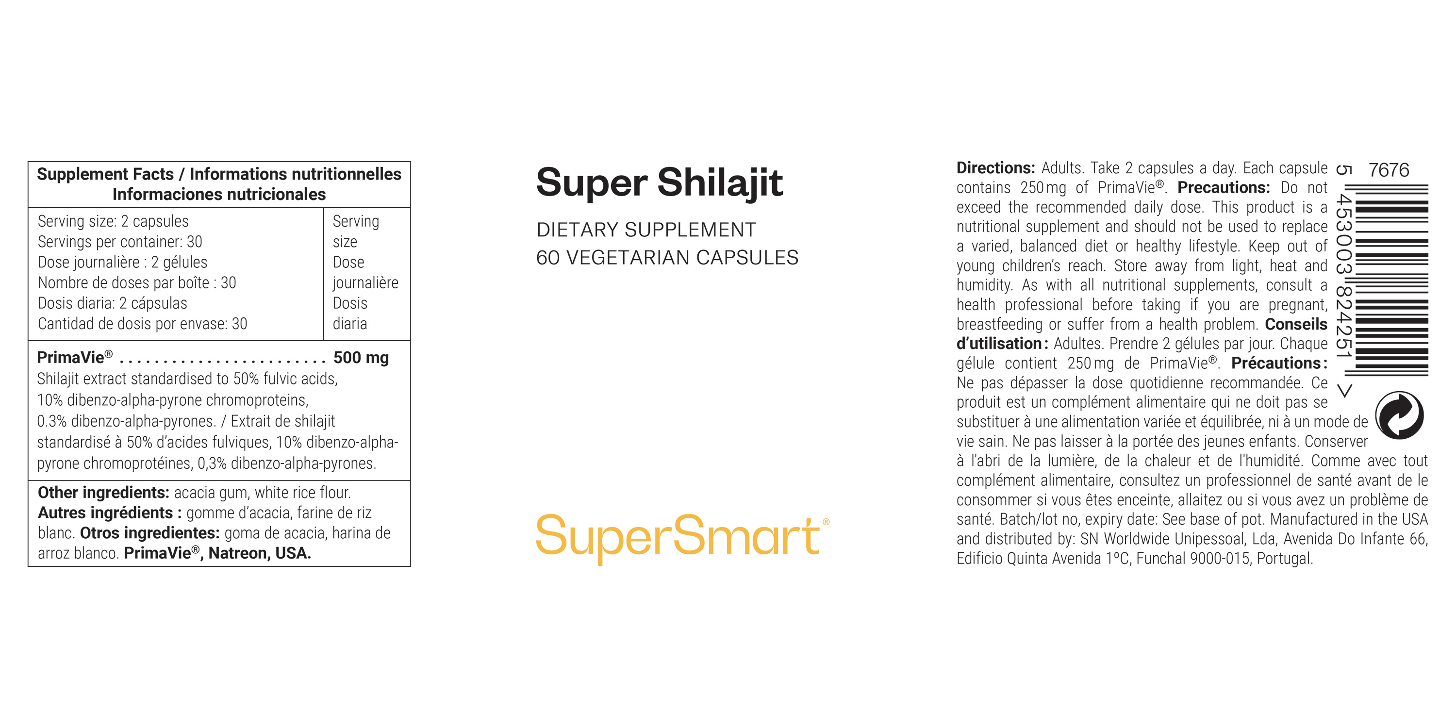 Stimulating shilajit supplement