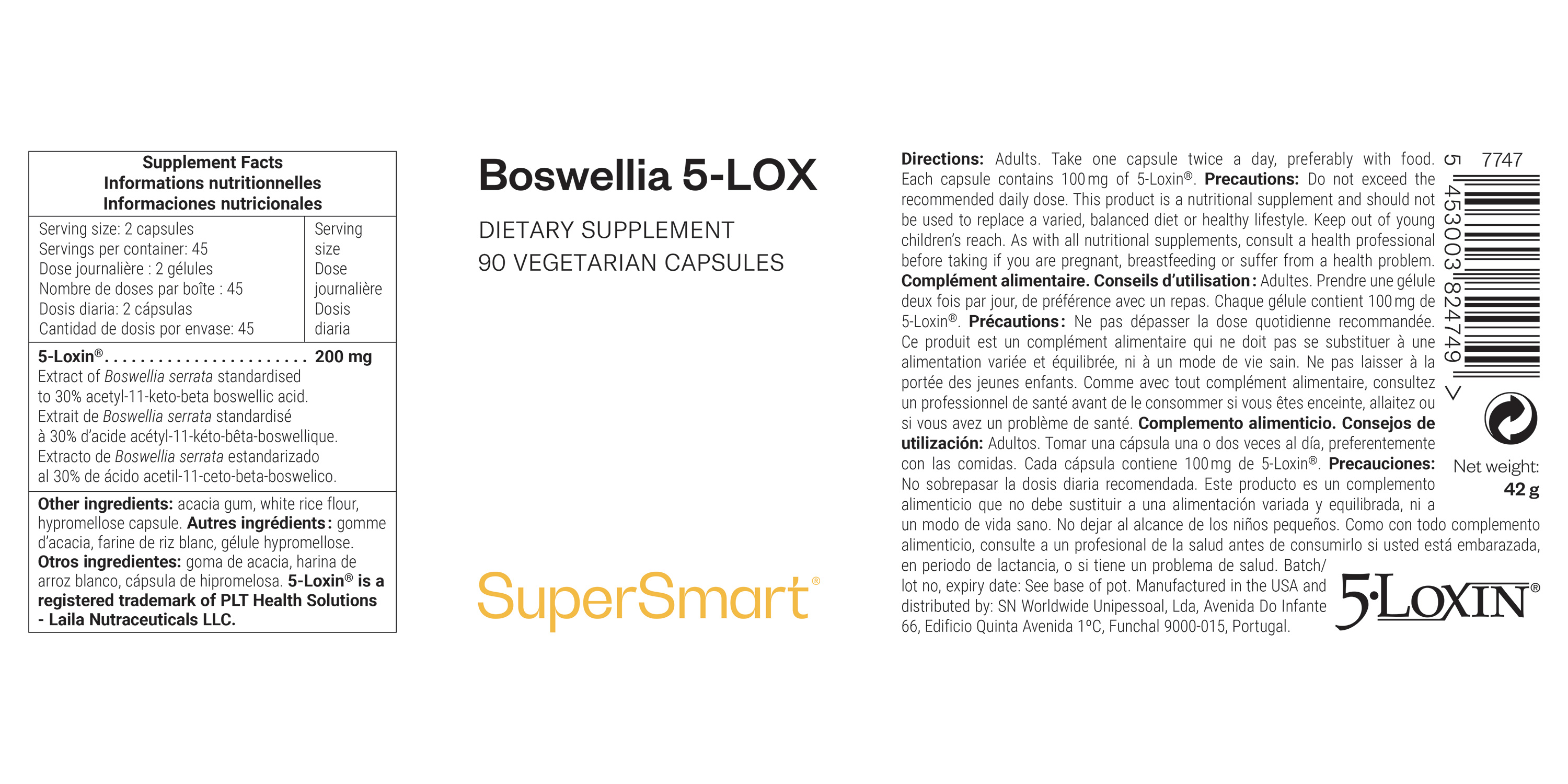 Integratore alimentare di Boswellia serrata