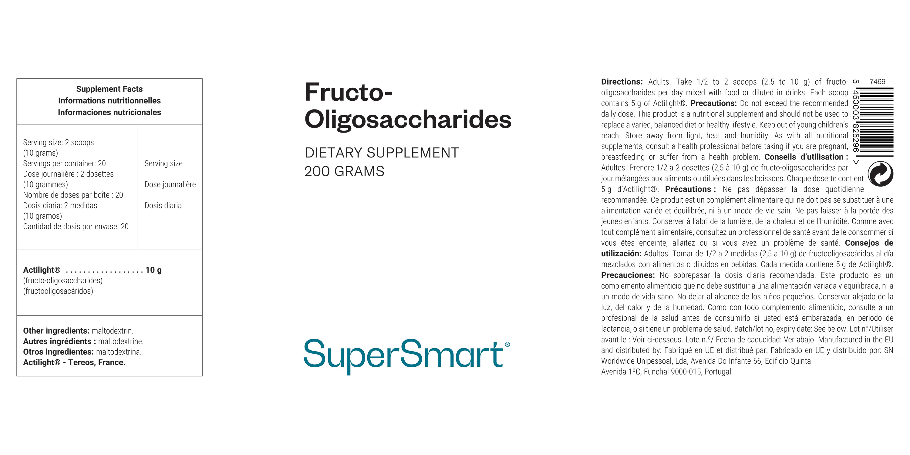 Fructo-Oligosaccharides Supplement