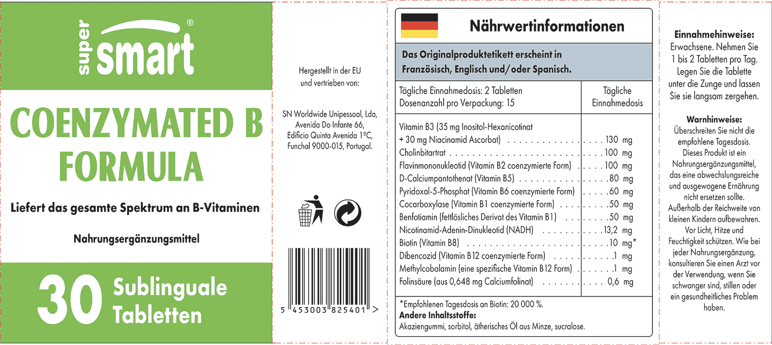 Coenzymated B Formula | Komplette Vitamin B Ergänzung