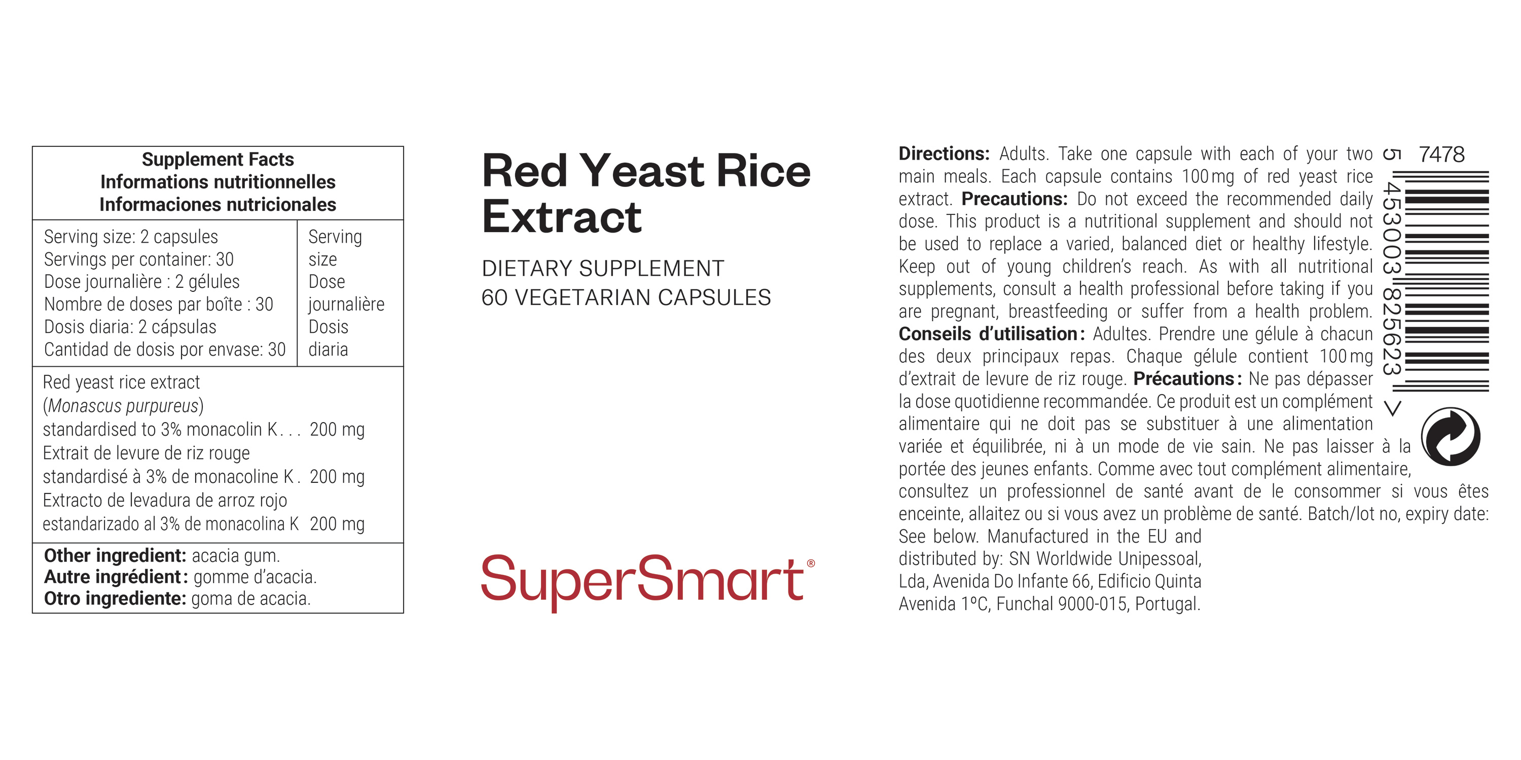 Red Yeast Rice Extract Supplement 