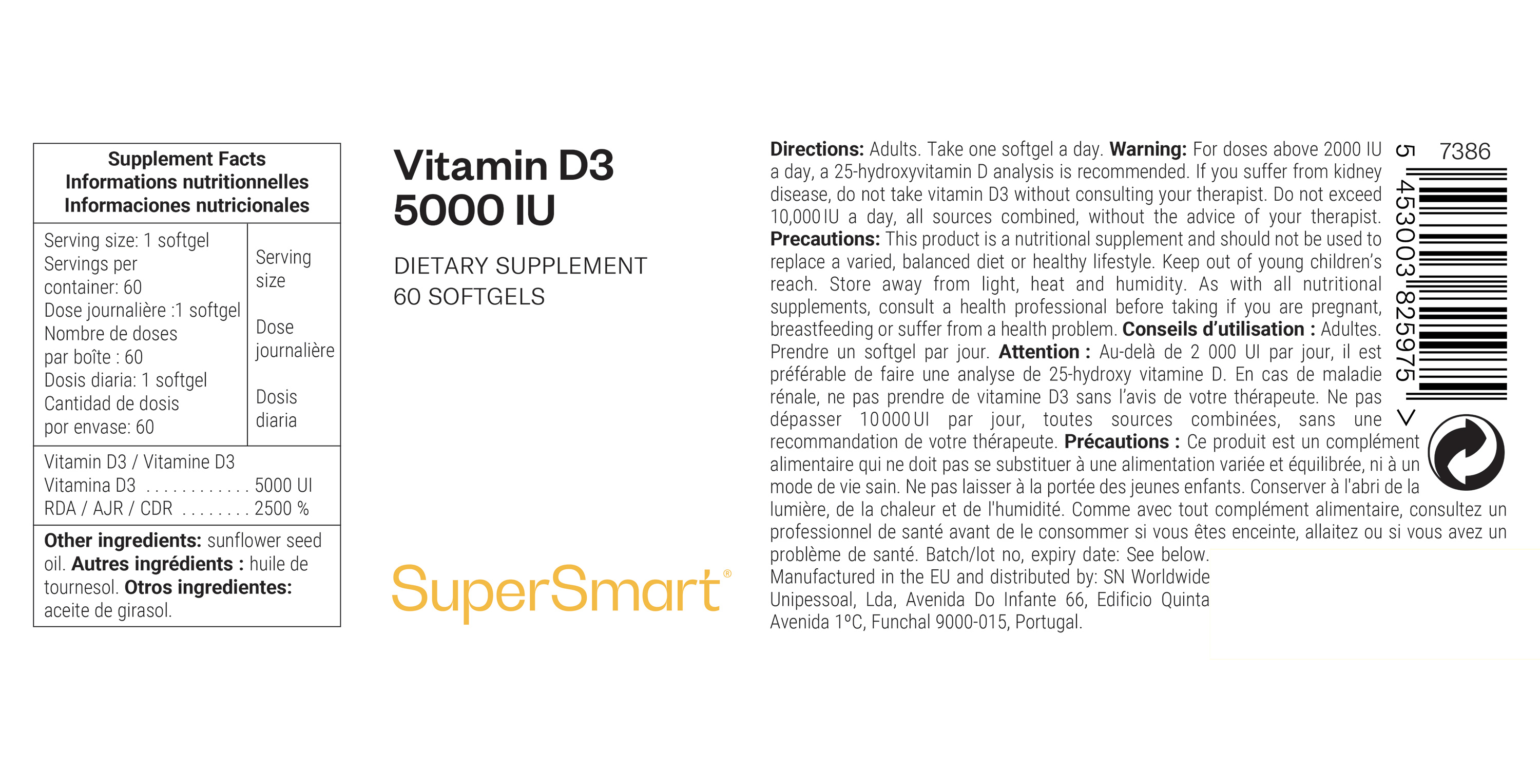 Complemento alimenticio de vitamina D