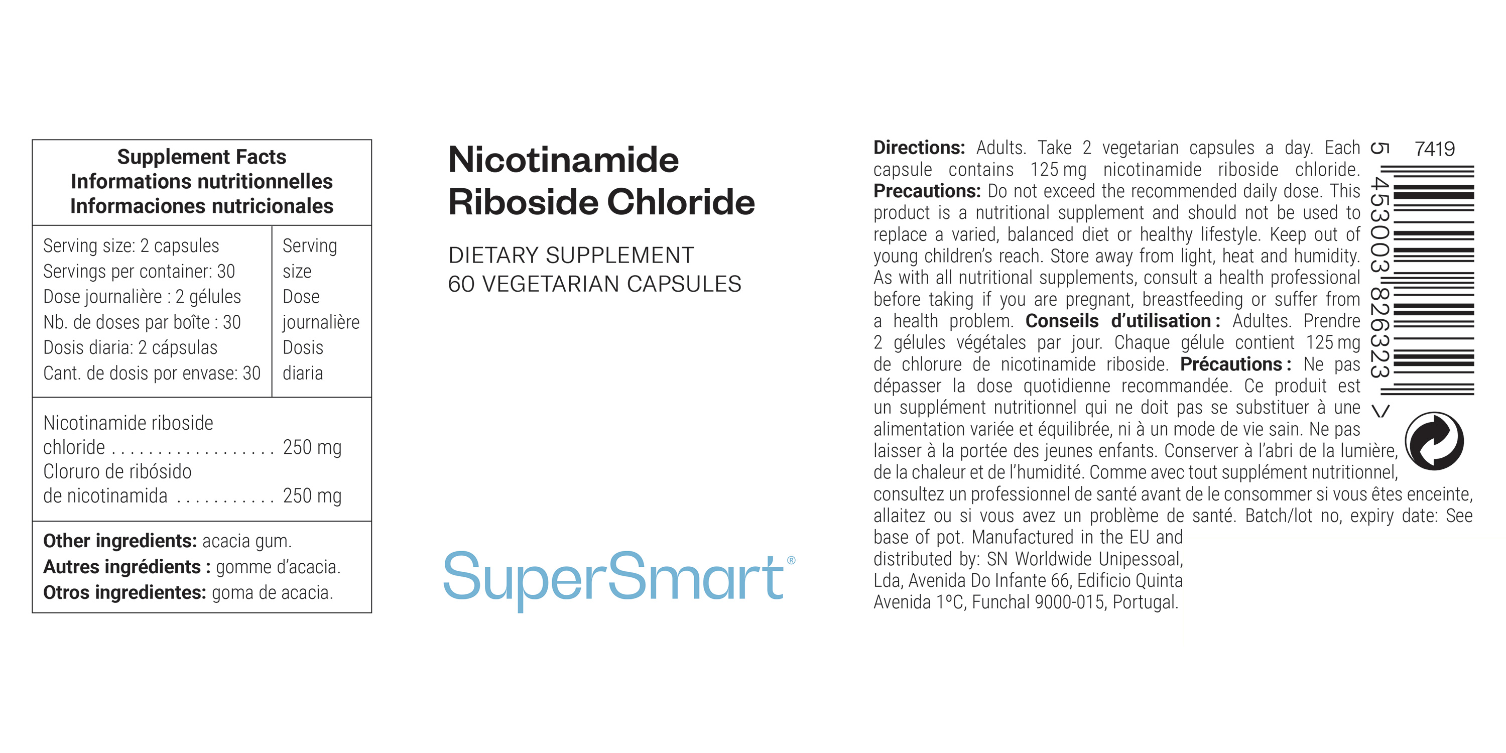 Nicotinamide Riboside Chloride Supplement