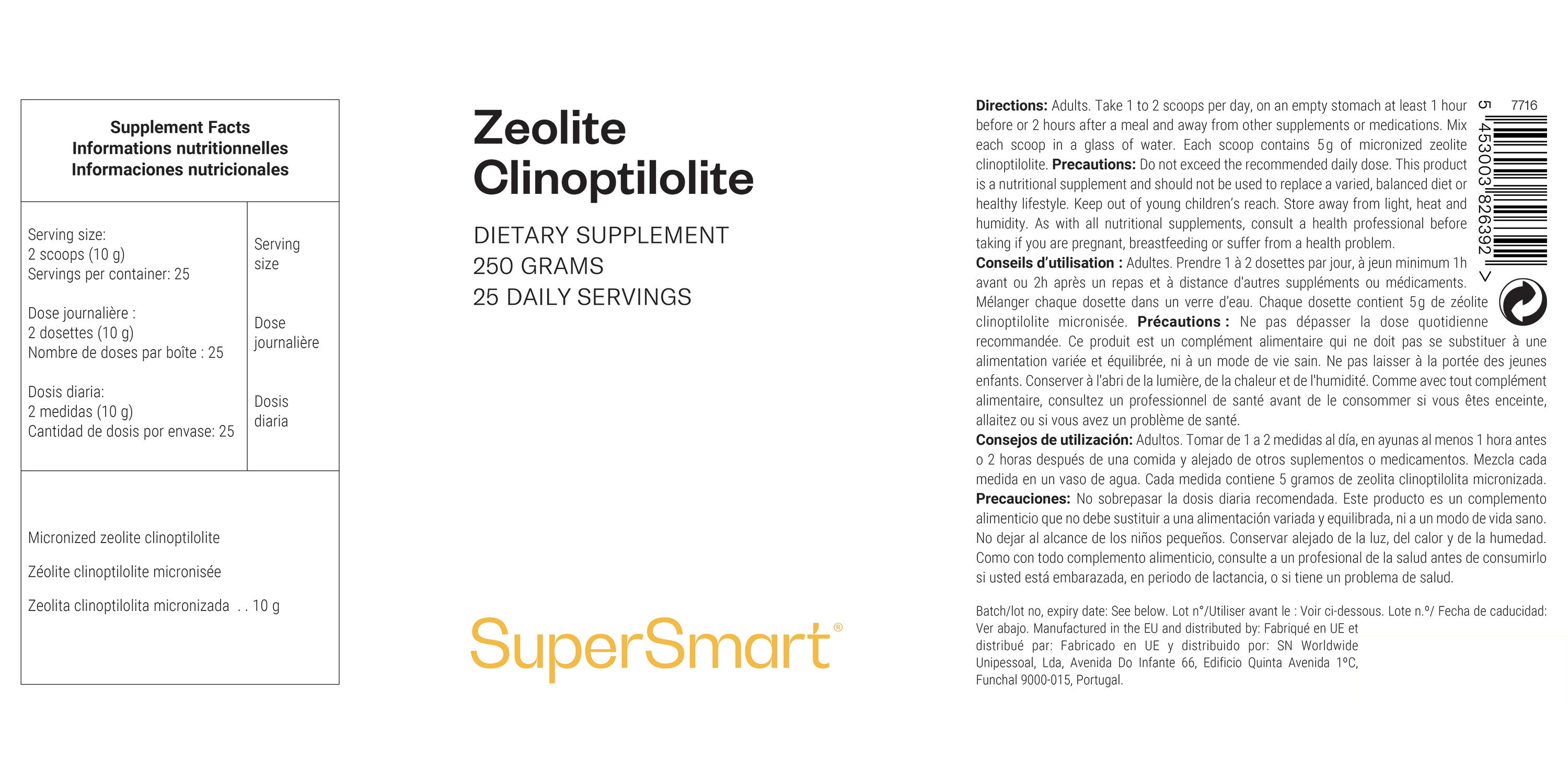 Zeolite Clinoptilolite Supplement 