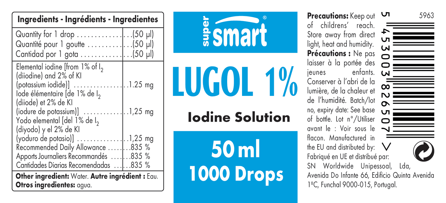 Lugol 1 Therapeutic Iodine Solution for Thyroid Health