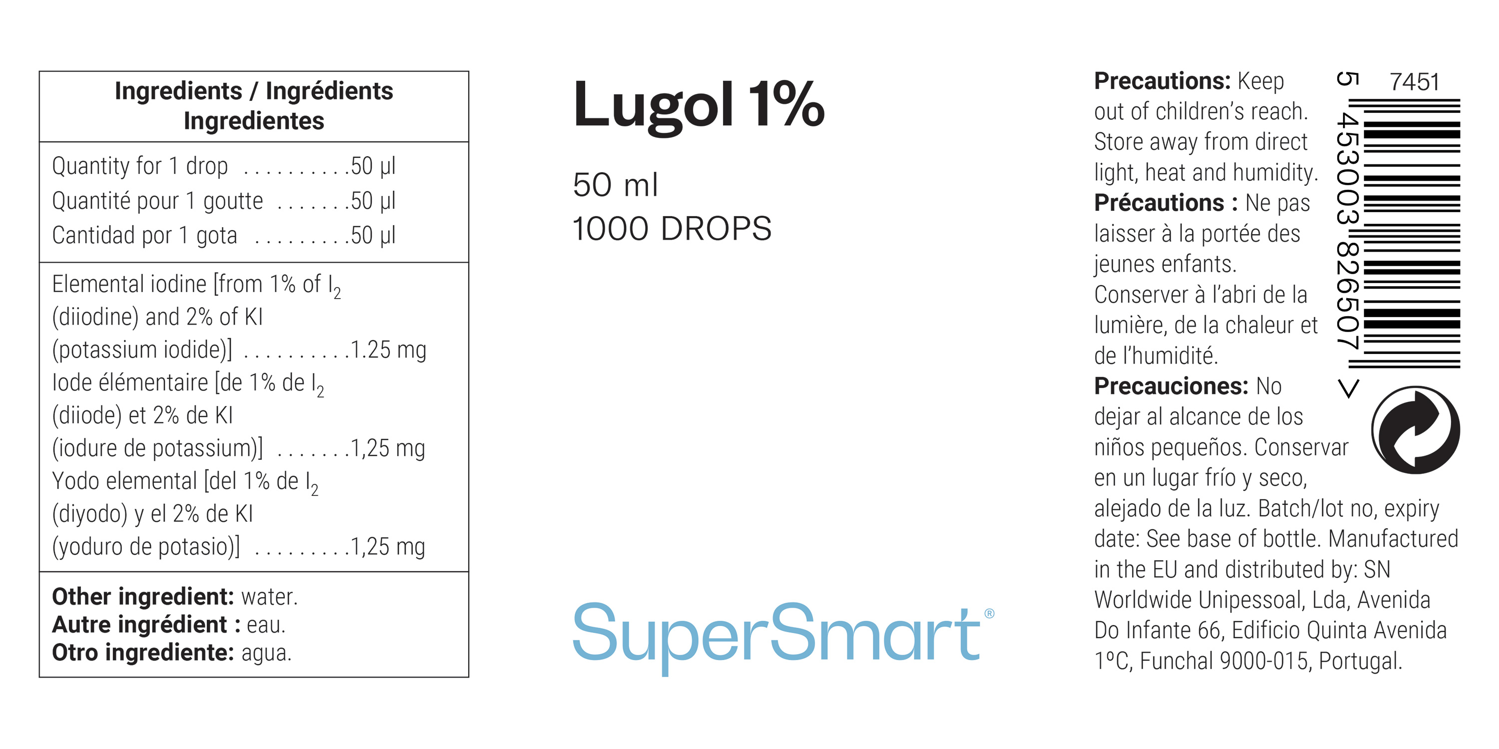 Lugol 1% Supplement