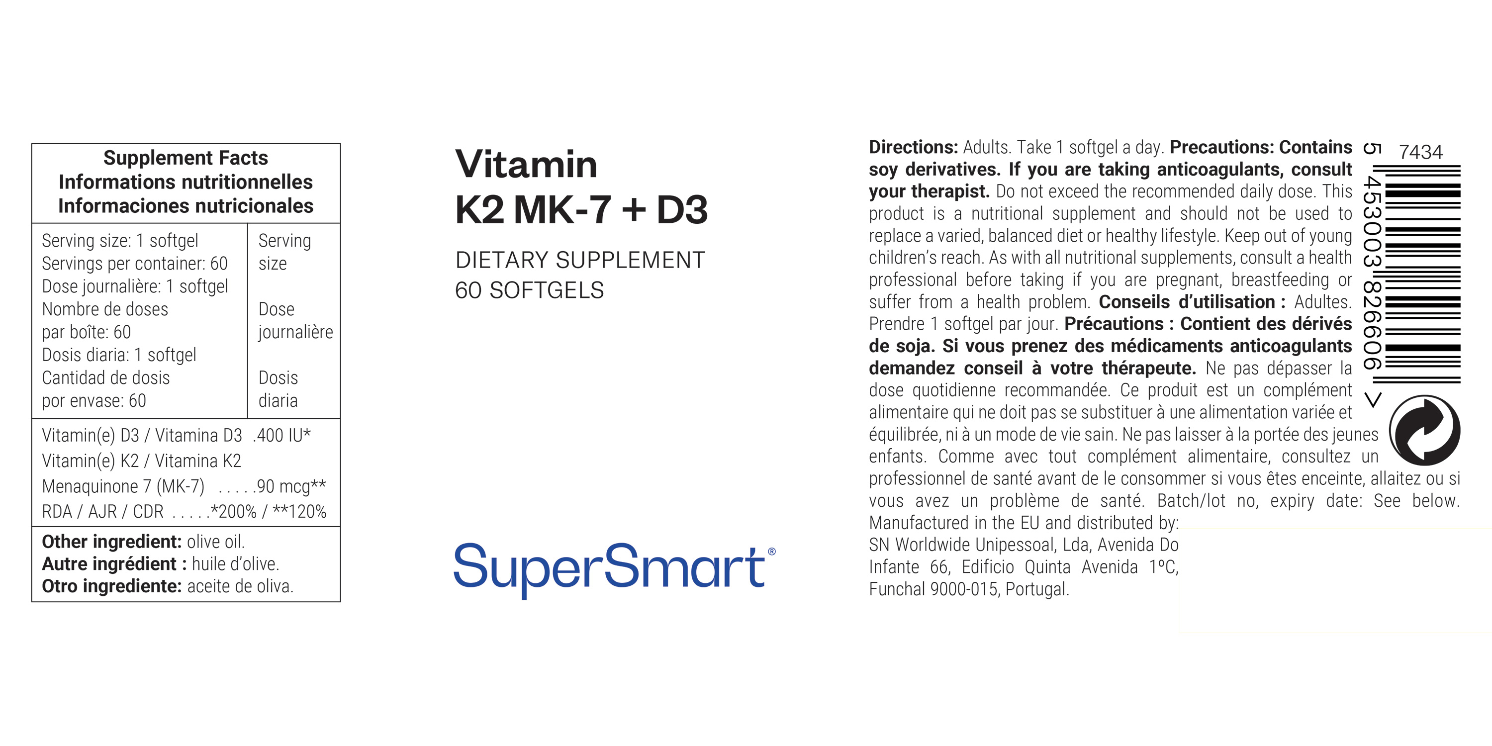 MK-7 90 mcg + Vitamin D3