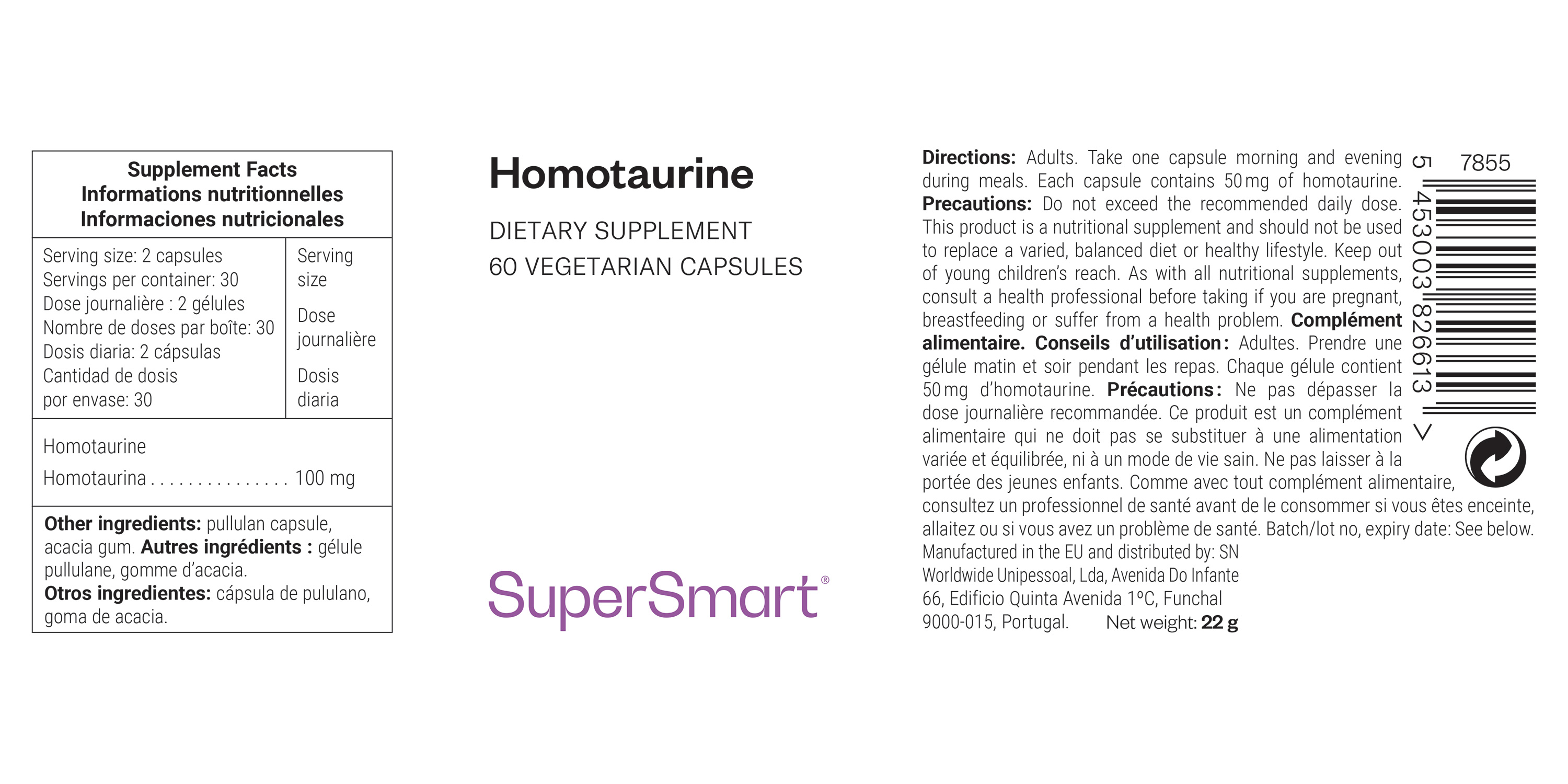 Homotaurine Supplement