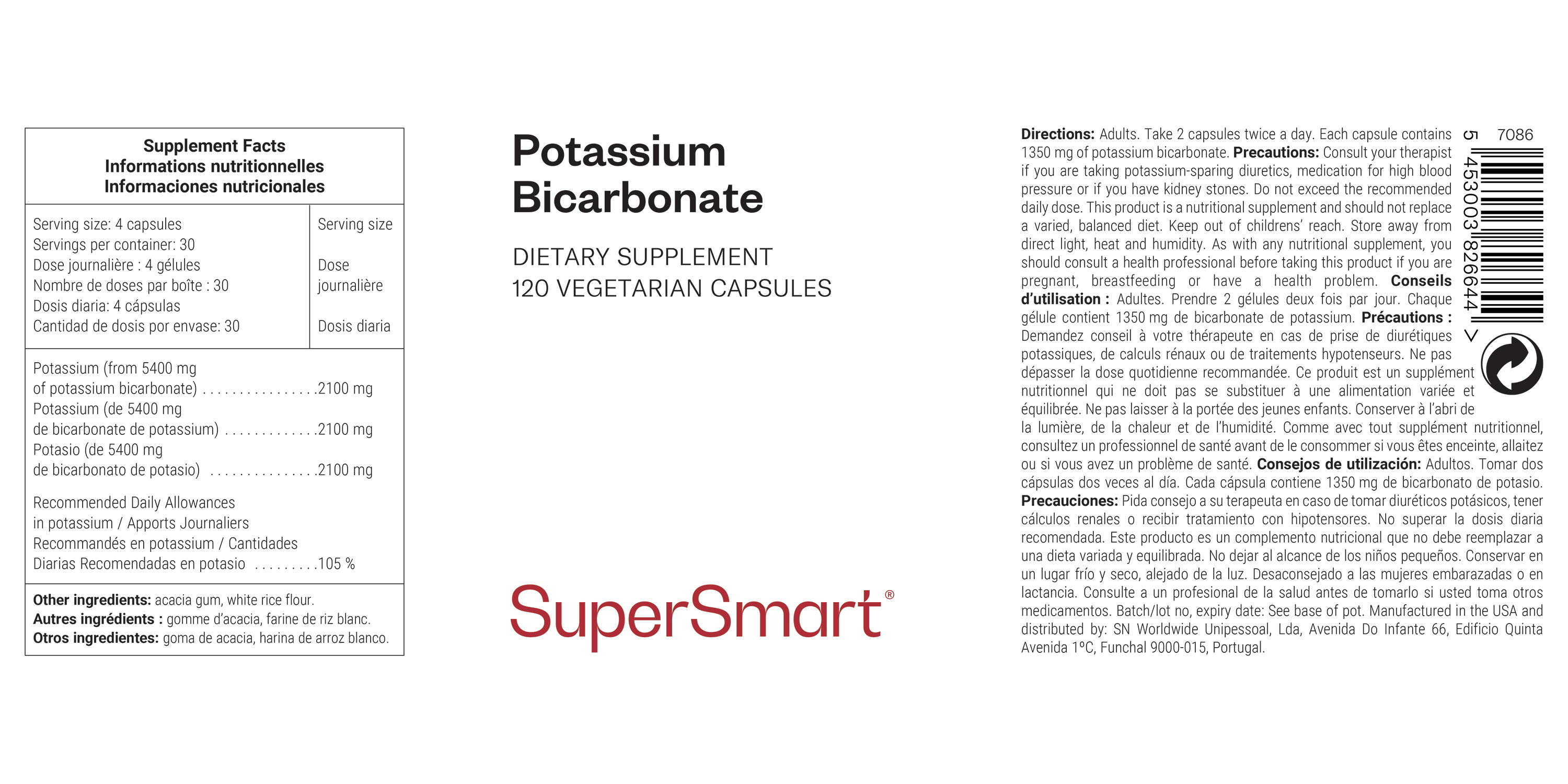 Complément Alimentaire de Bicarbonate de Potassium