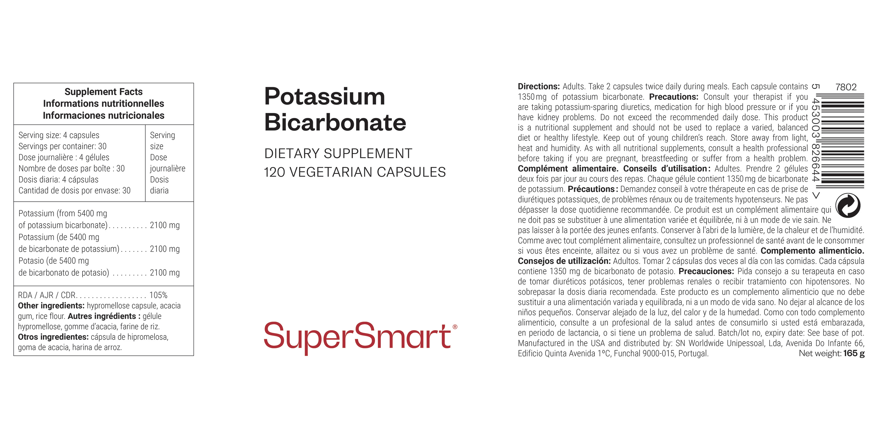 Complément Alimentaire de Bicarbonate de Potassium