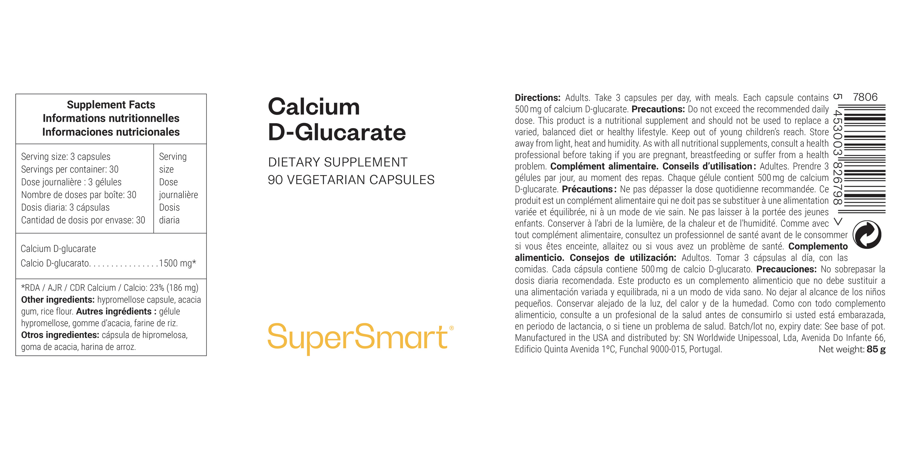 Calcium D-Glucarate Supplement