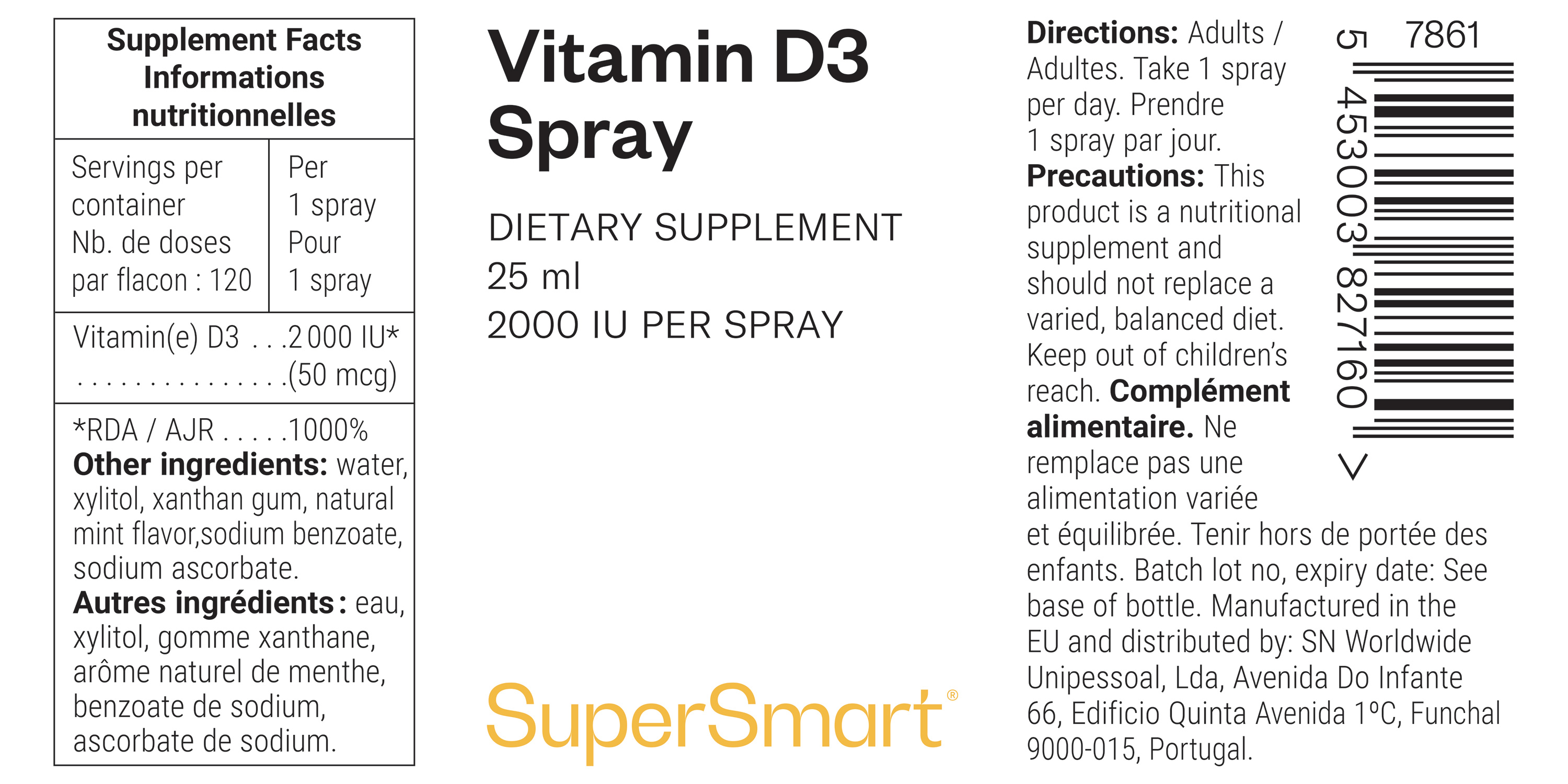 Vitamin D3 Spray 2000 UI