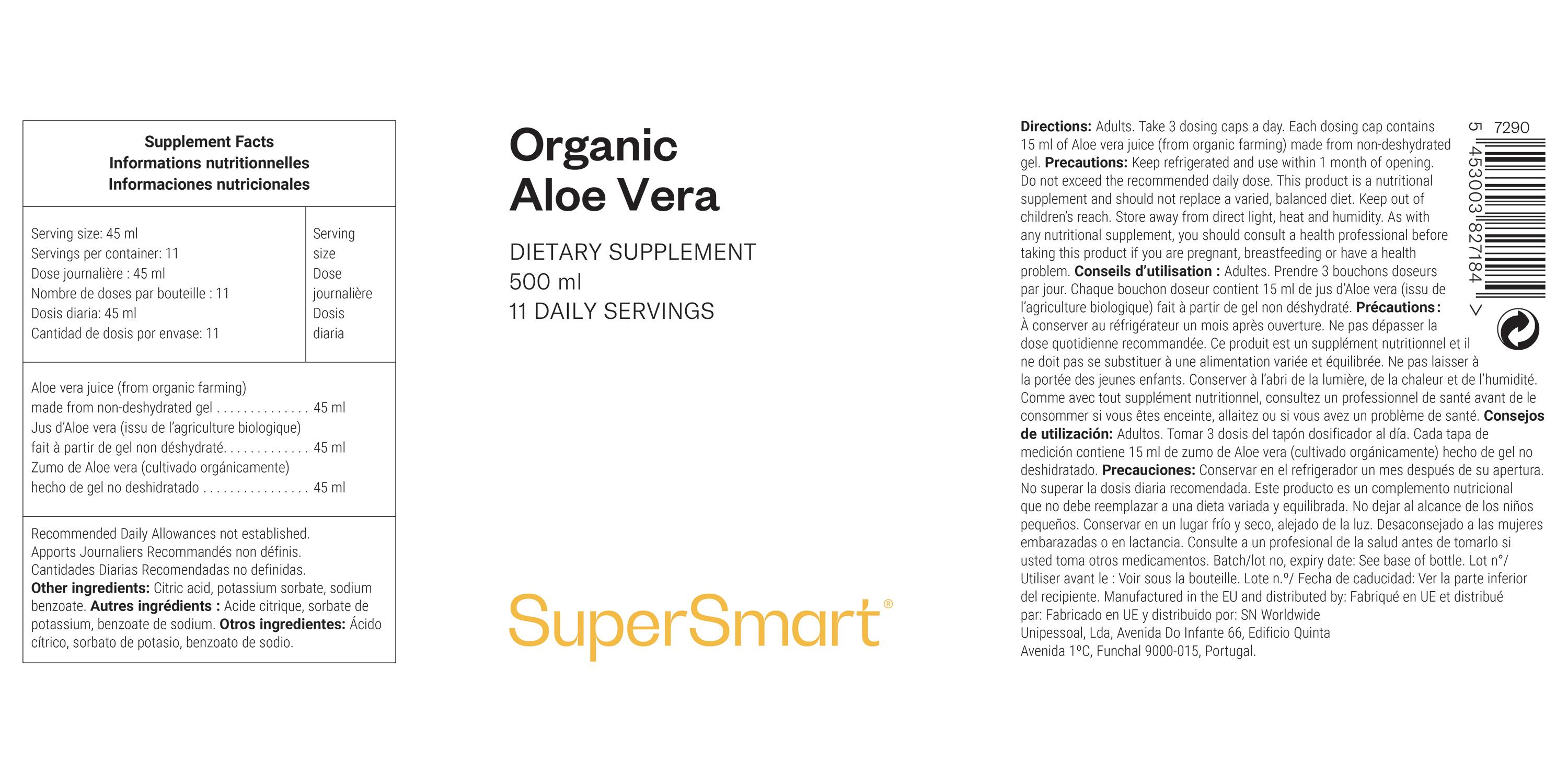 Organic Aloe Vera Supplement 