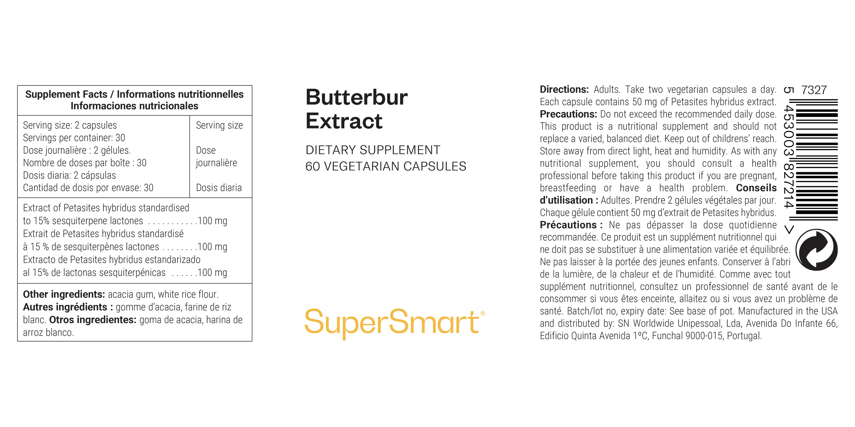 Ergänzung Butterbur Extract