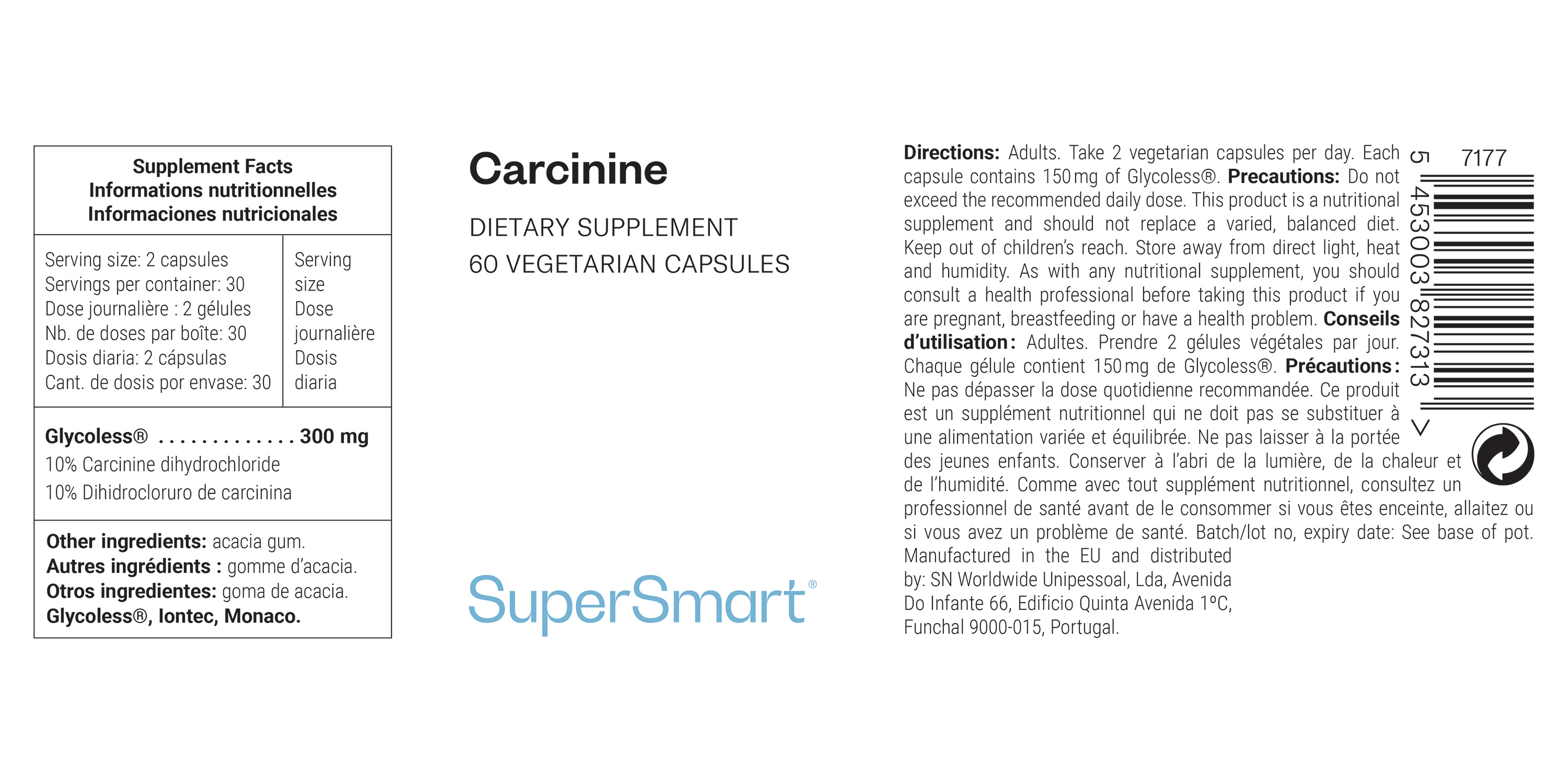 Carcinine Supplement