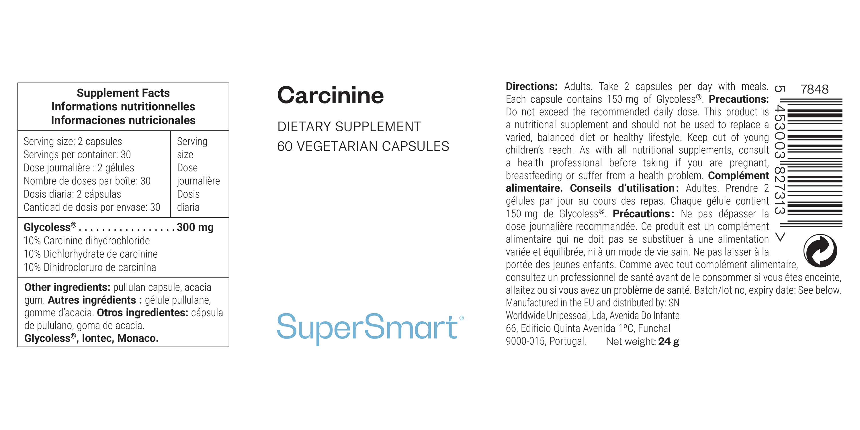 Complément de Dihydrochloride de Carcinine