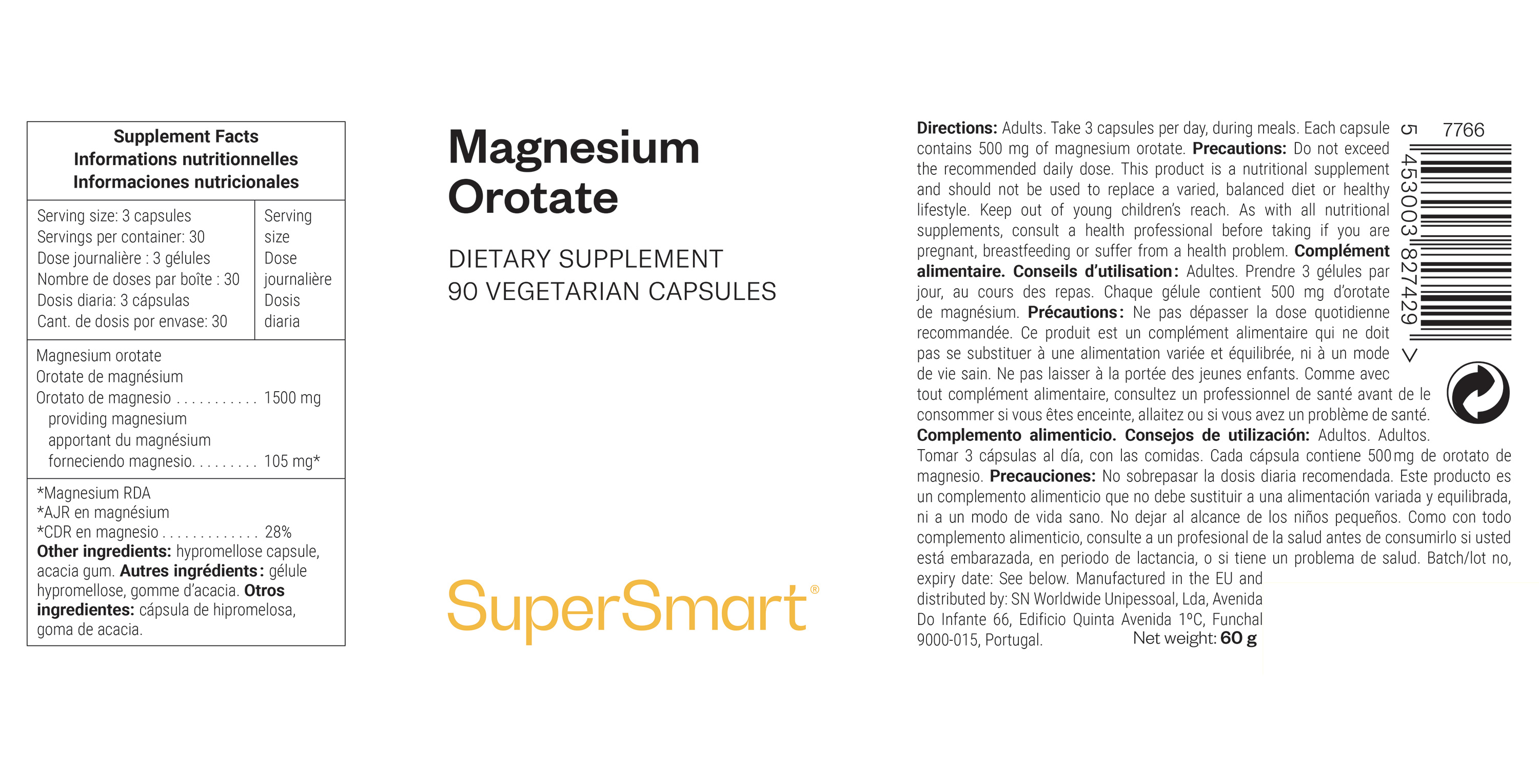 Magnesium Orotate Supplement 