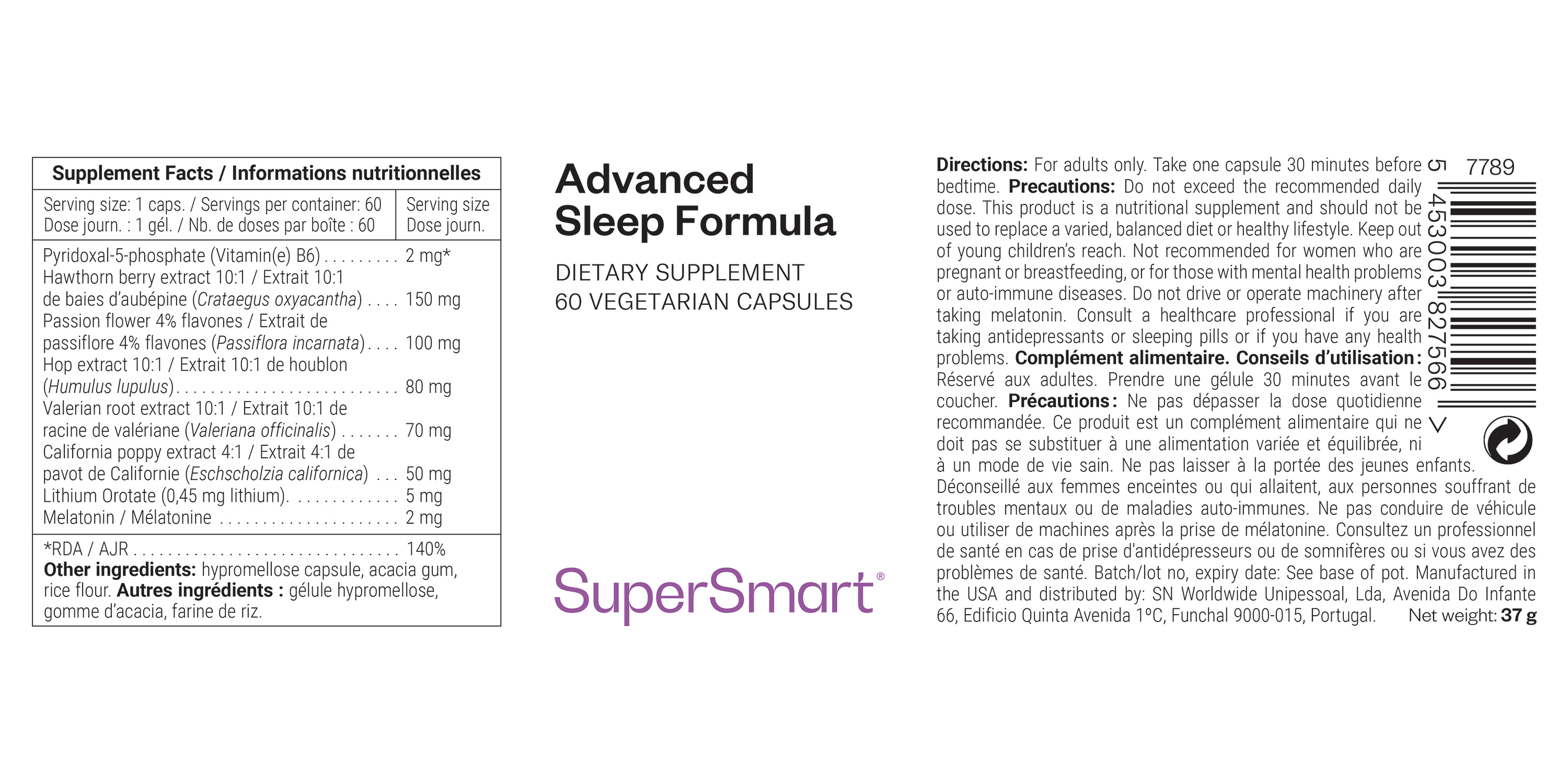 Advanced Sleep Formula Supplement