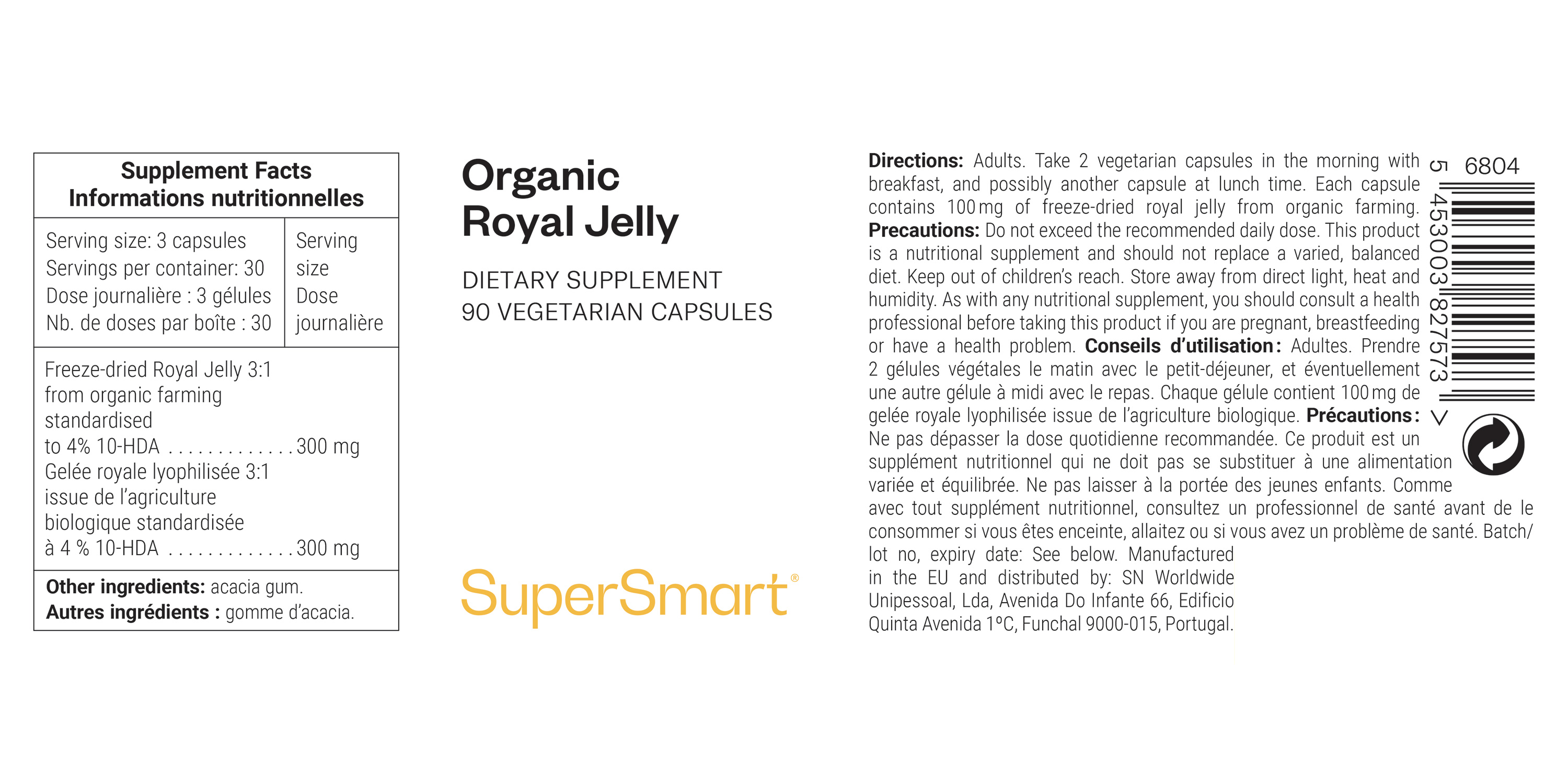 Organic Royal Jelly Supplement