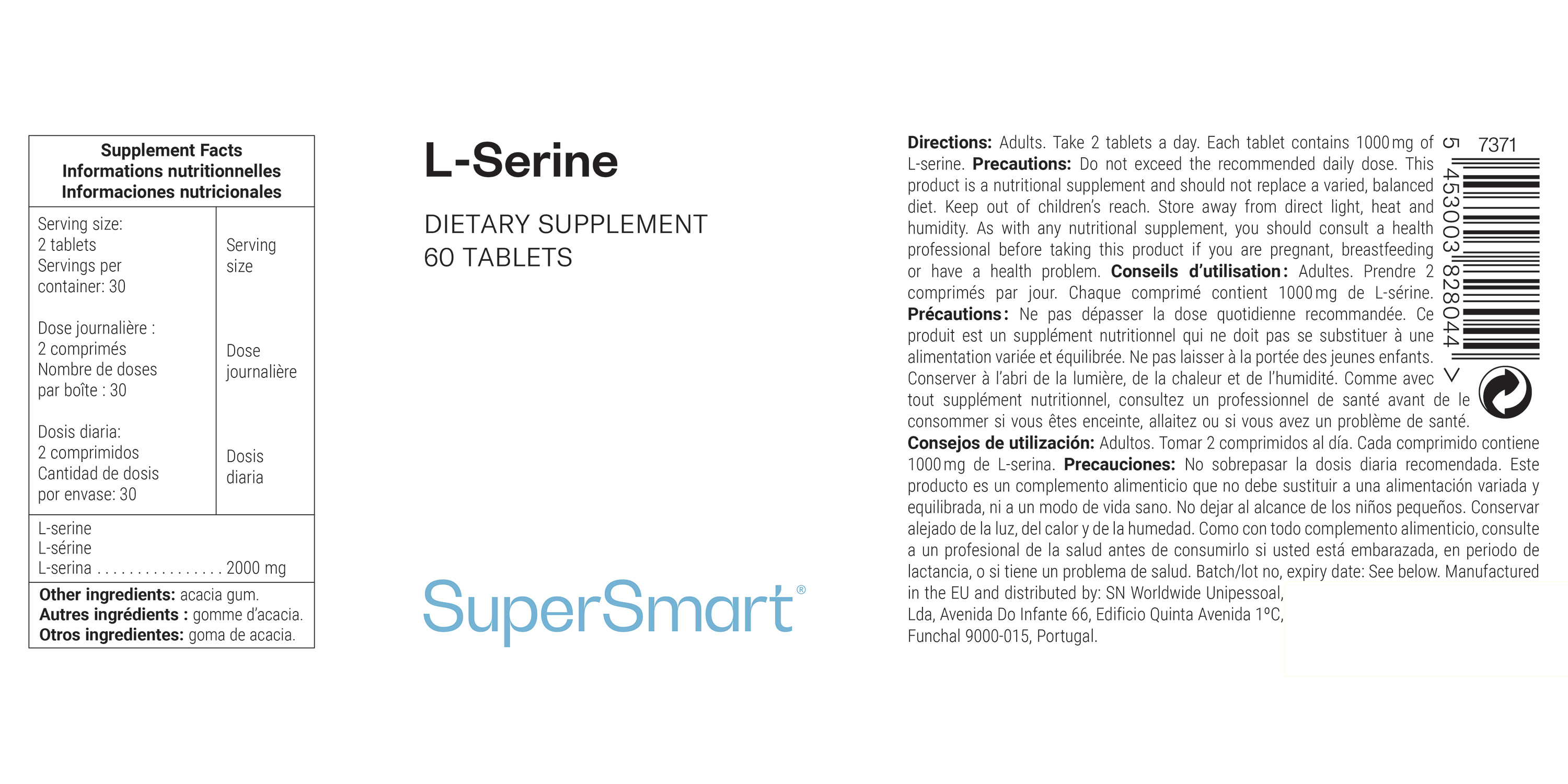 L-serine supplement for memory and cognitive function