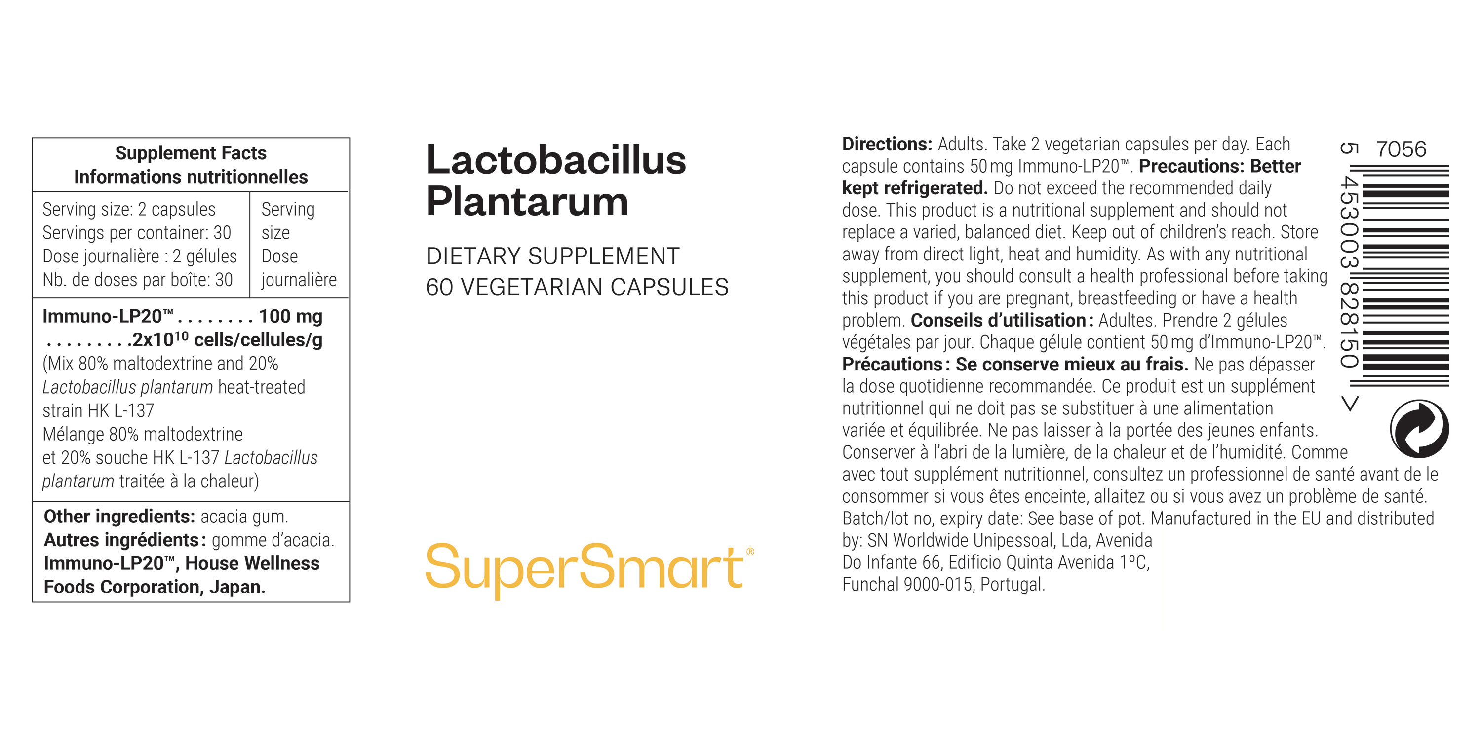 Probiotico Lactobacillus plantarum HK L-137