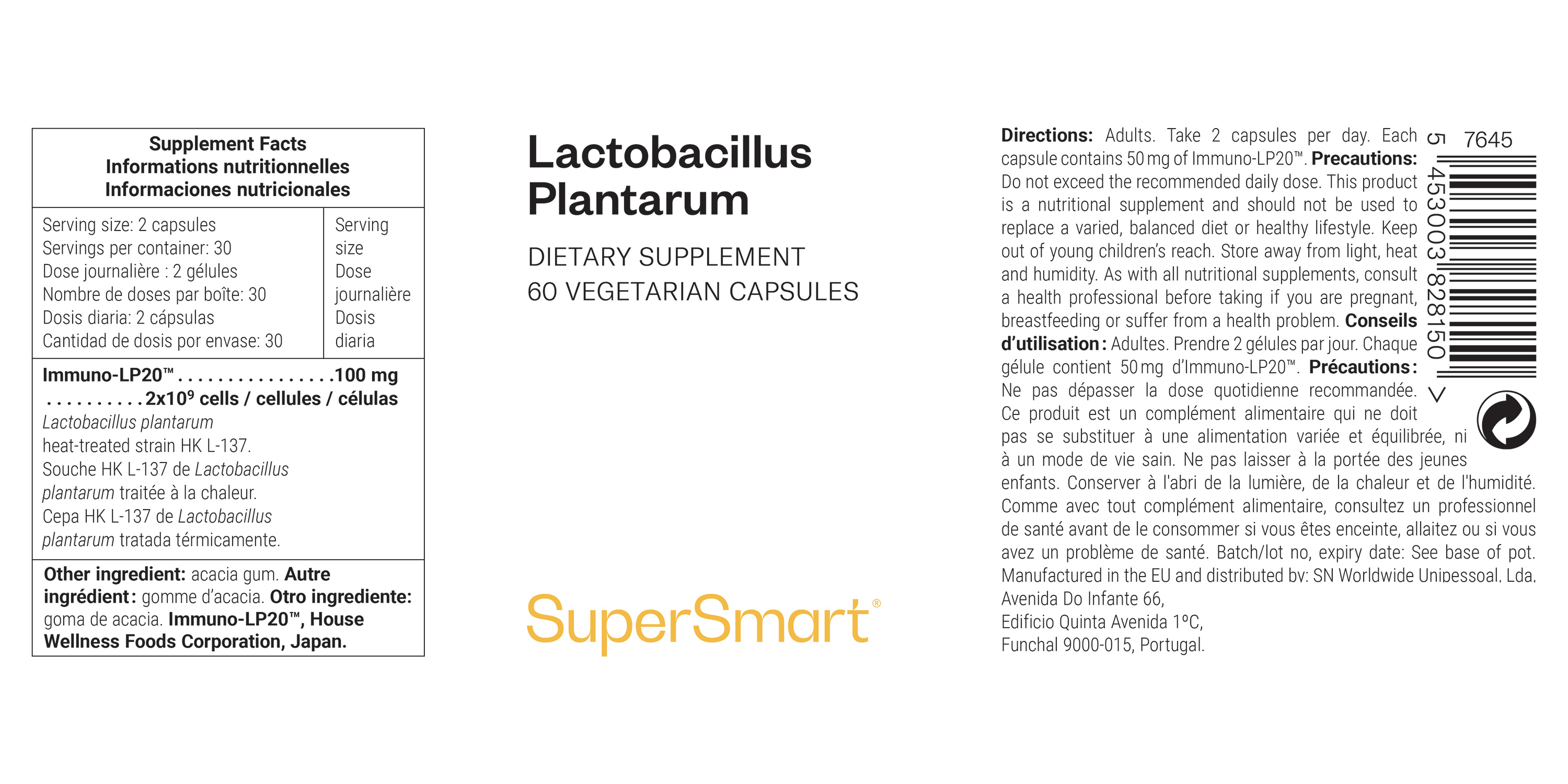 Probioticum van Lactobacillus plantarum HK L-137