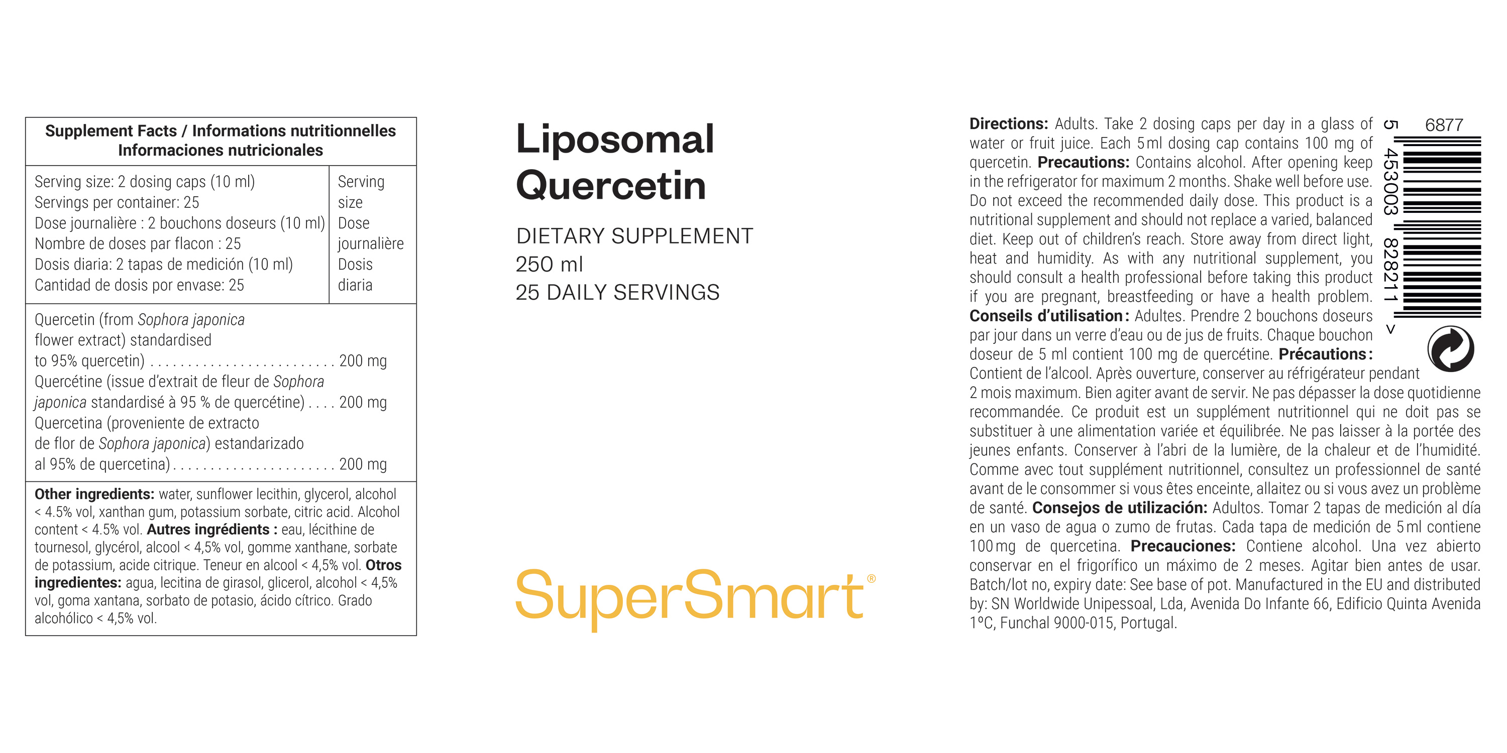 Natural liposomal quercetin 