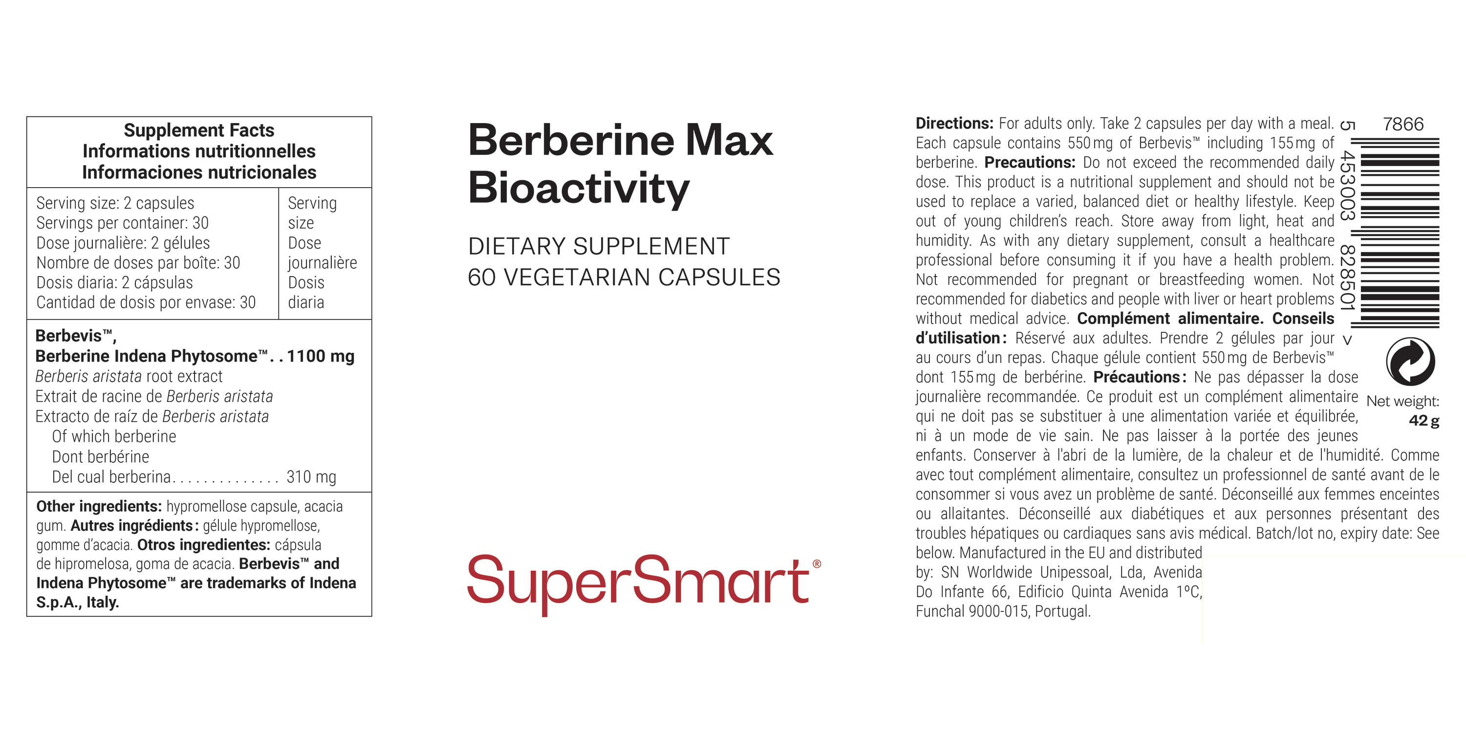 Berberine supplement from Berberis aristata