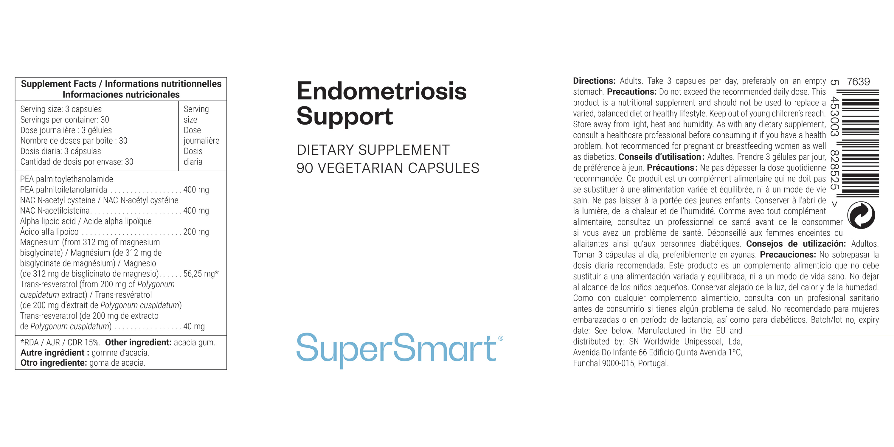 Suplemento alimentar contra a endometriose