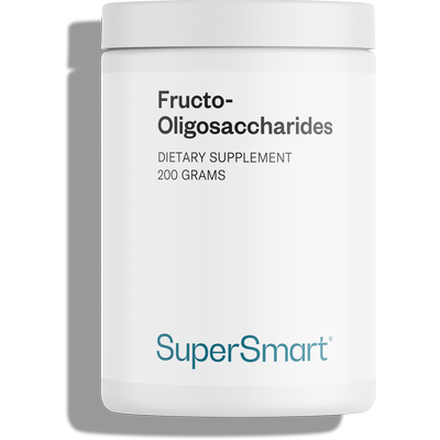 photographie d'un pot du complément de fructo-oligosaccharides