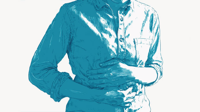 Person with stomach ache Sluggish Bowel